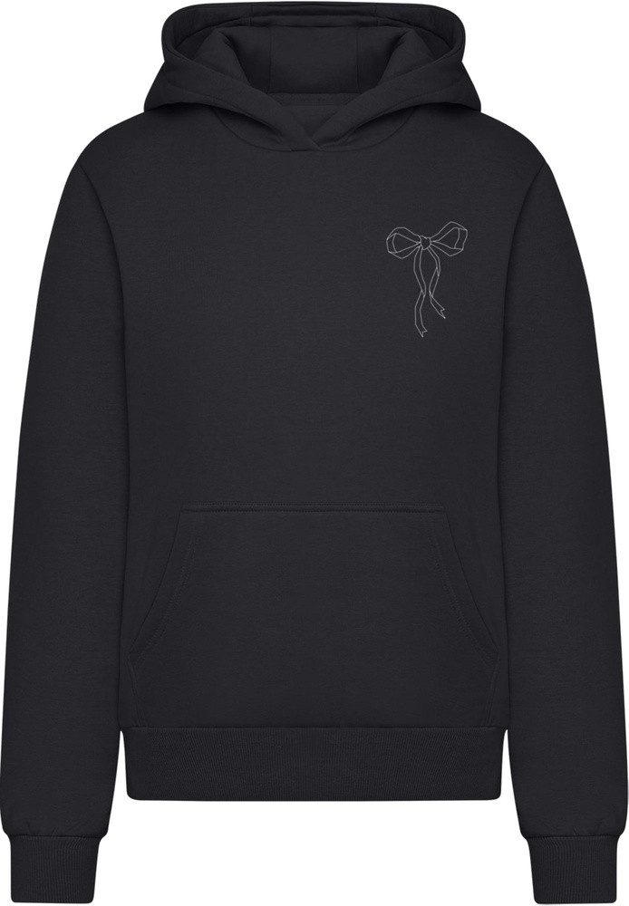Hoodie Bow Oneliner Ladies Fluffy Hoody