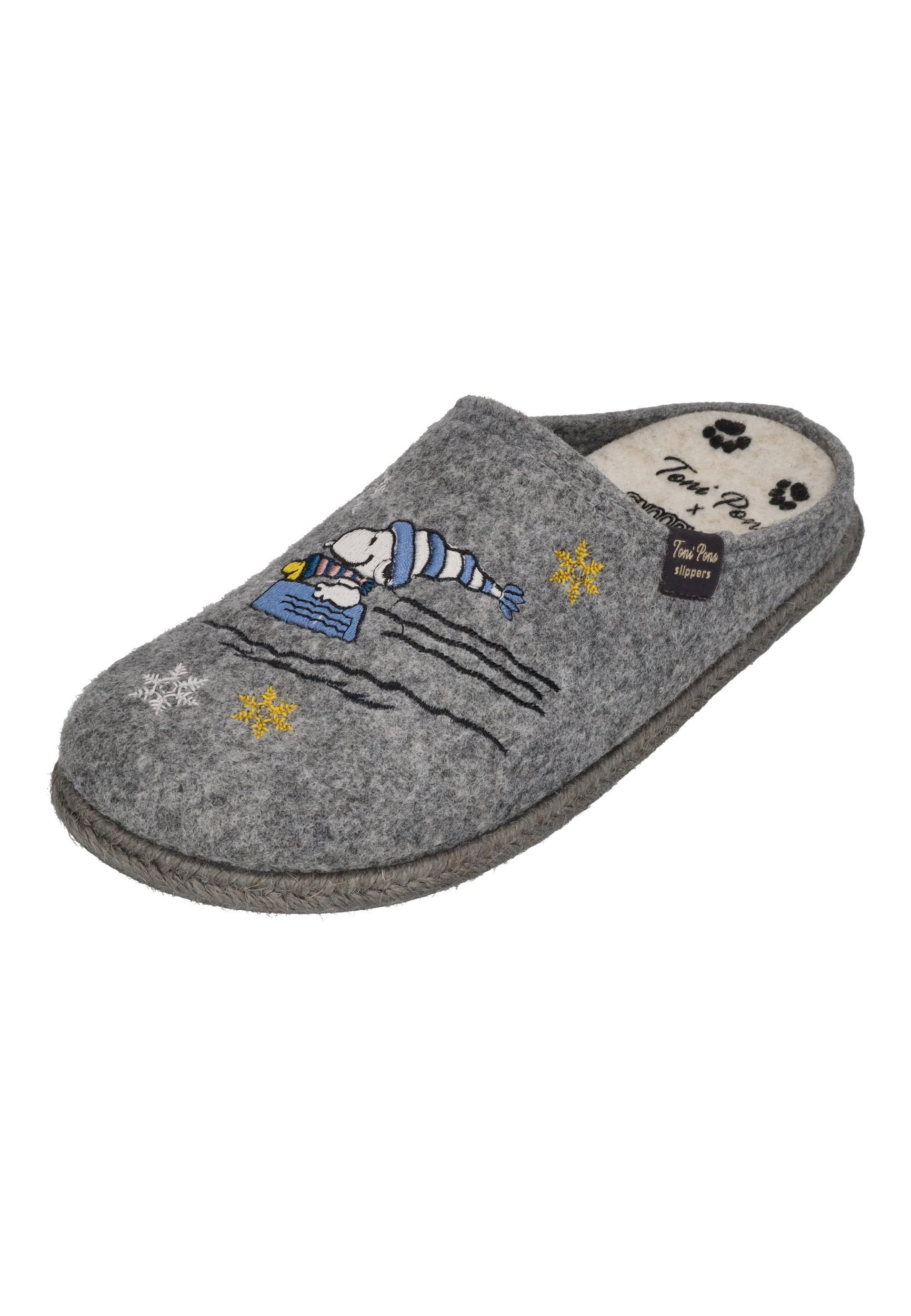 Toni Pons SNOOPY Hausschuh Gris