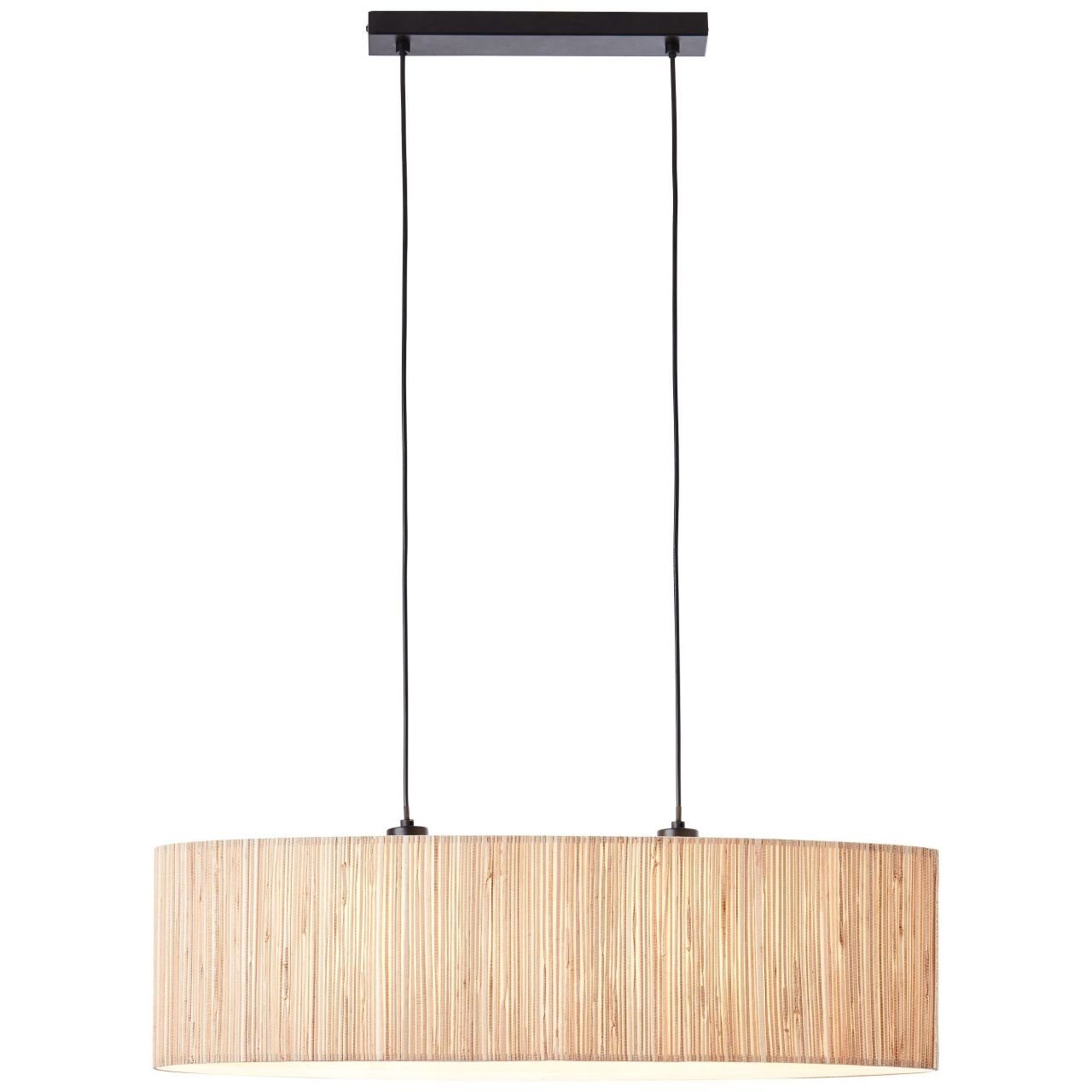 Brilliant Pendelleuchte Wimea, ohne Leuchtmittel, 2flg schwarz/natur