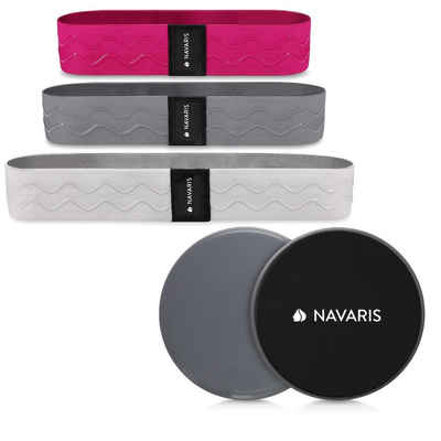 Navaris Fitnessband, Fitness Bänder Set - Widerstandsbänder für Gym Zuhause
