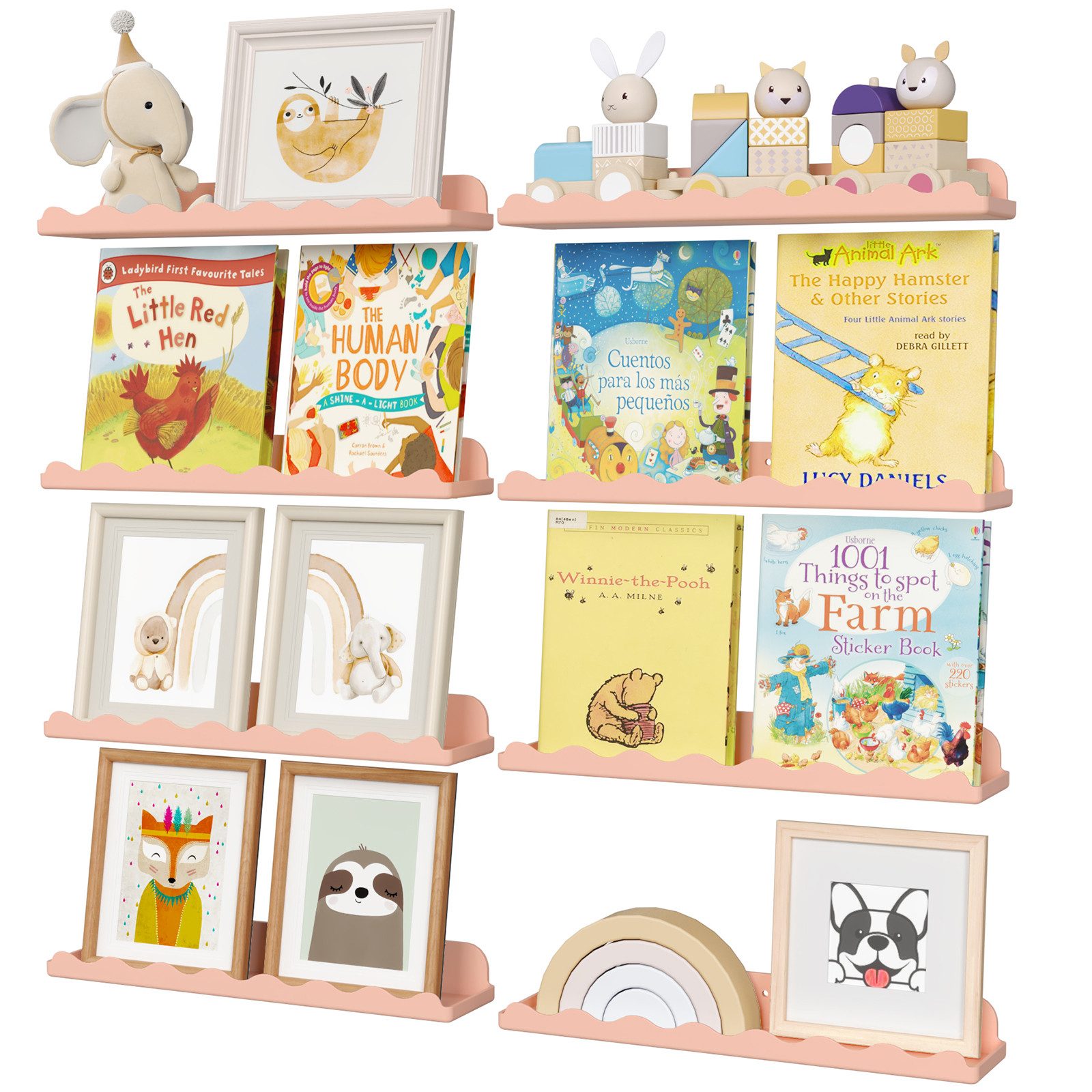 Lifewit Wandregal Kunststoff Kinder Bücherregal, 38 günstig online kaufen