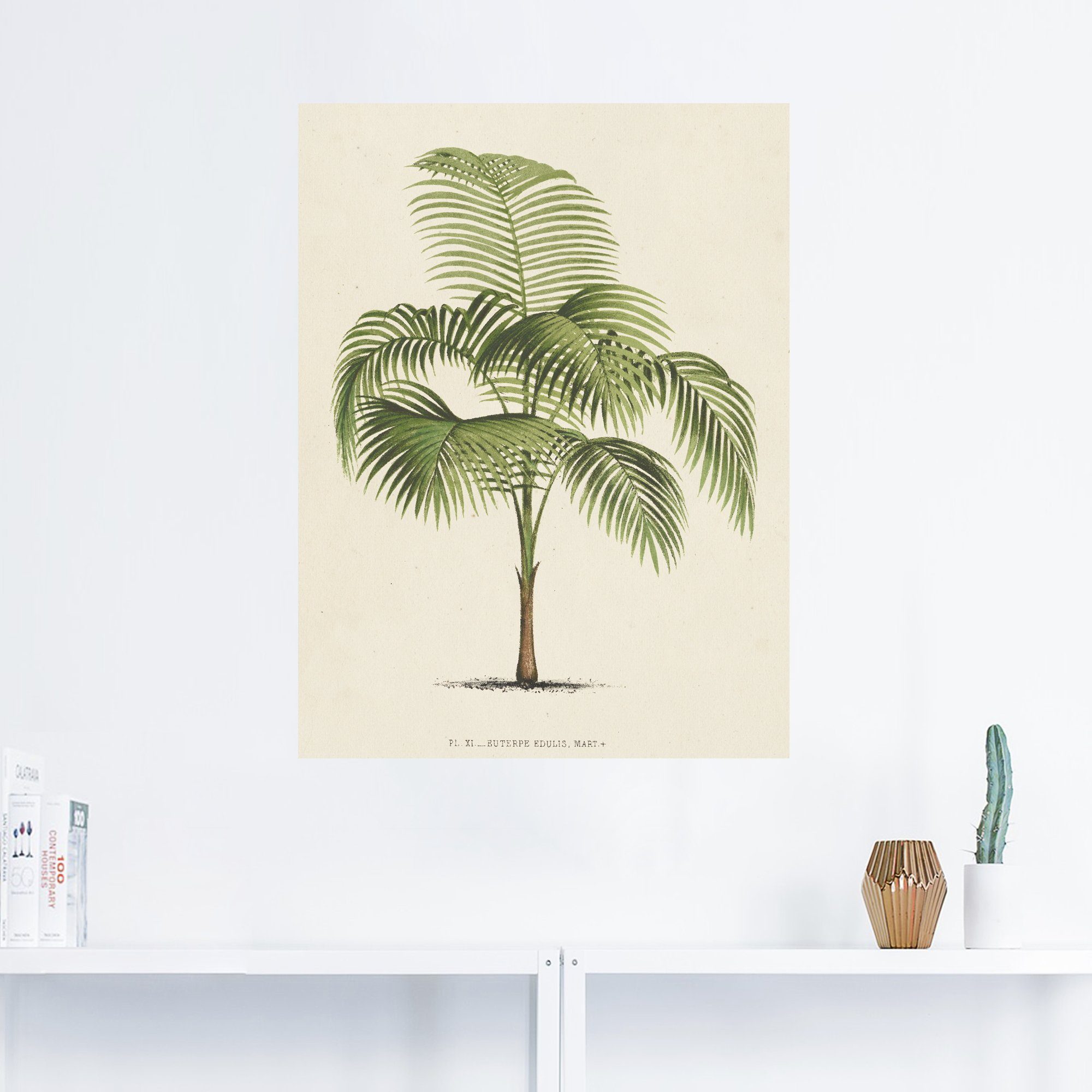 Artland Wandbild Palme I, St), in versch. oder Poster Wandaufkleber Pflanzen als Leinwandbild, Größen Alubild, (1