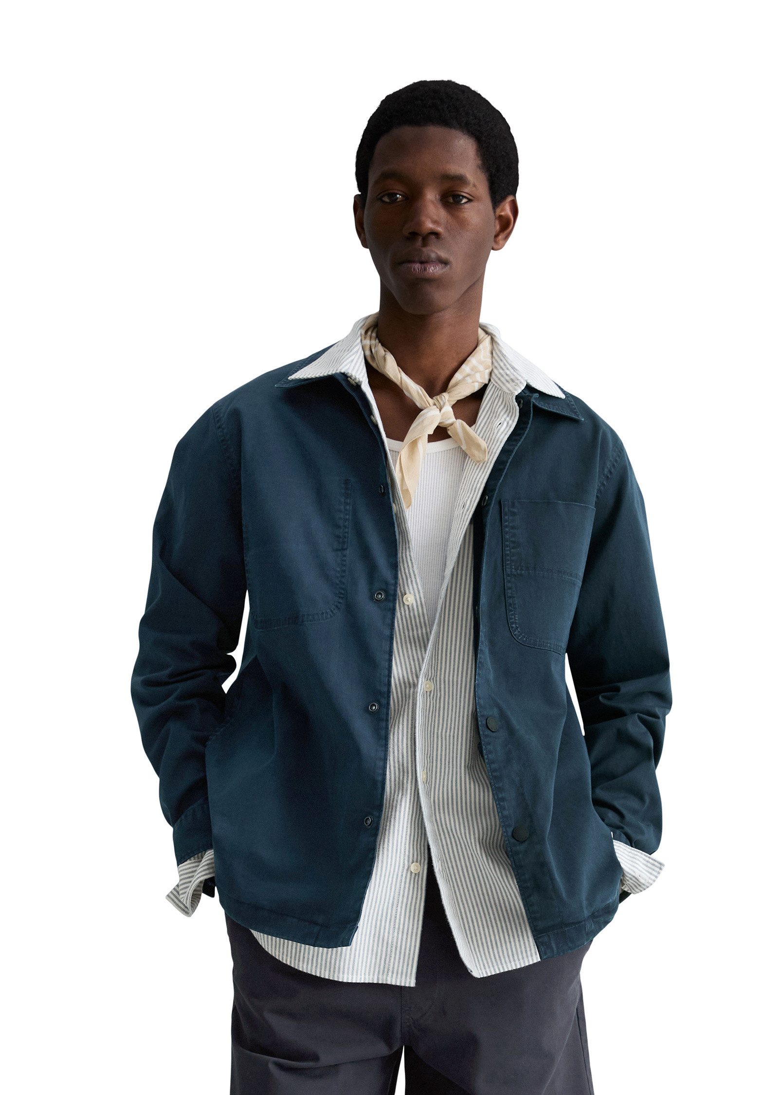 Marc O'Polo DENIM Kurzjacke aus robustem Bio-Baumwoll-Mix