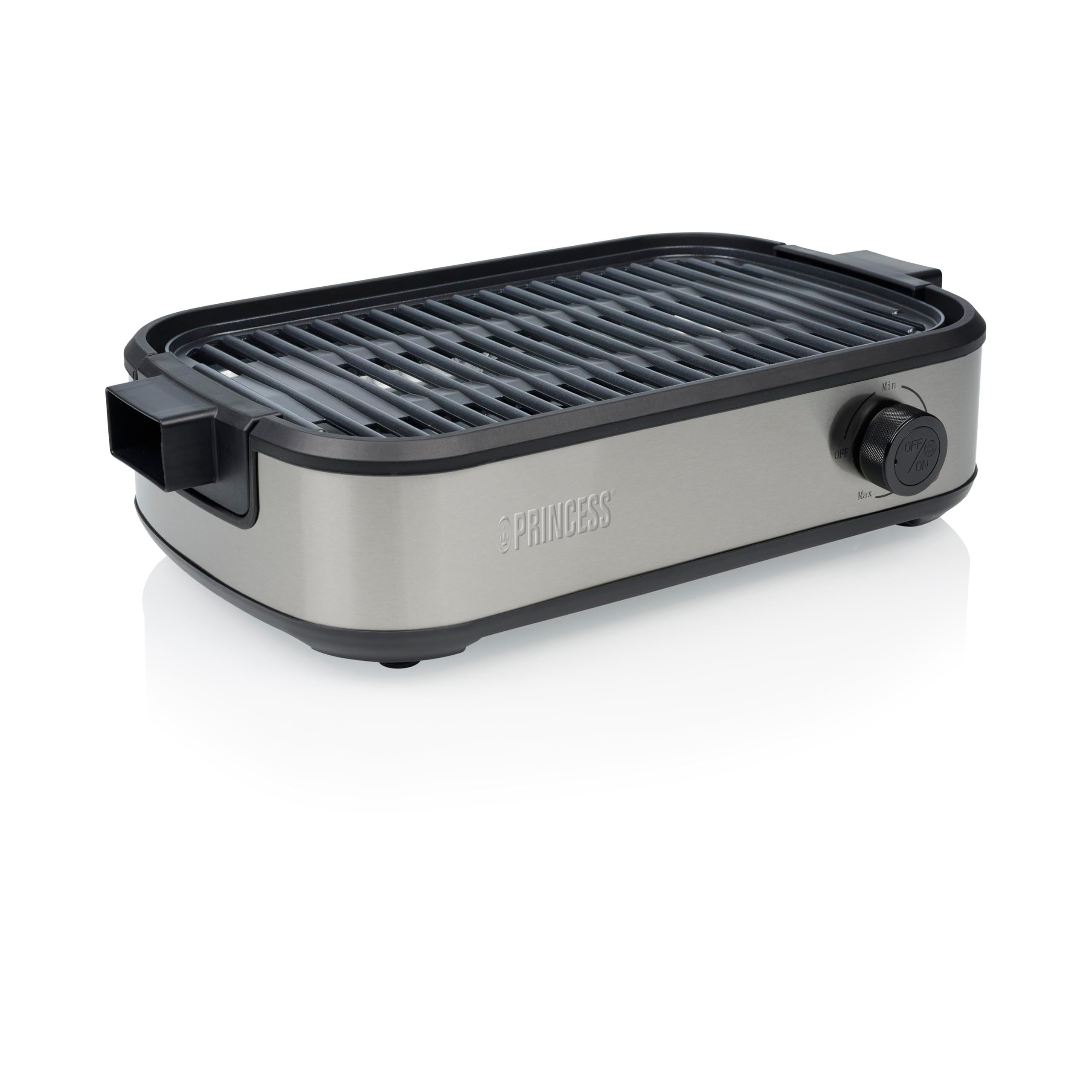 PRINCESS Kontaktgrill 01.103215.01.001, Raucharmer Tischgrill mit Luftfiltersystem und Keramikbeschichtung