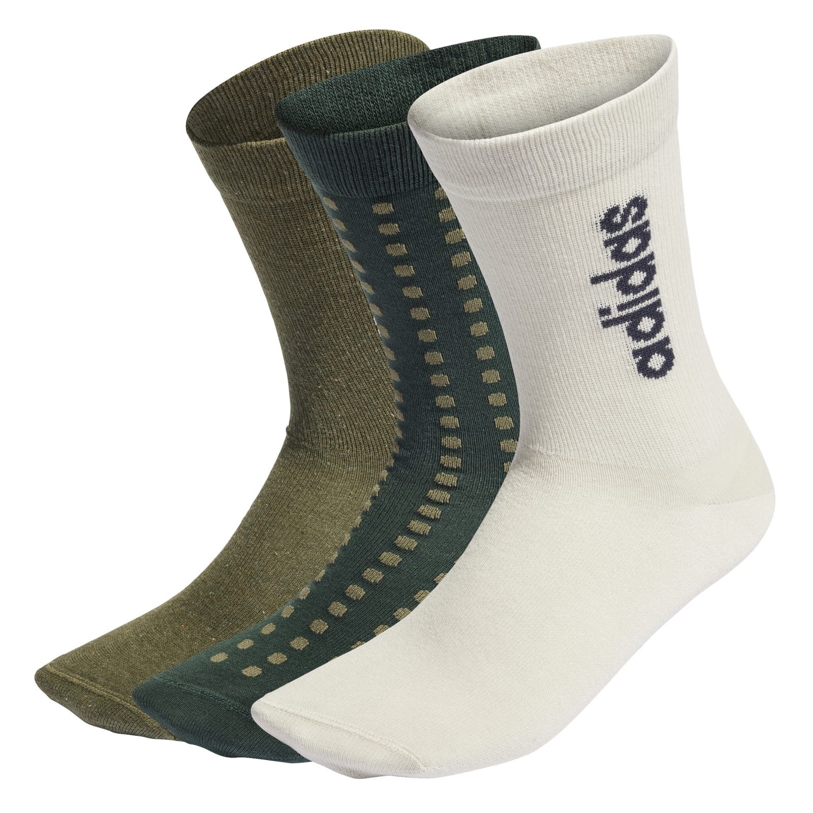 adidas Performance Socken Tagessocken Crew Graphic Logo grün/weiss - 3 Paar günstig online kaufen