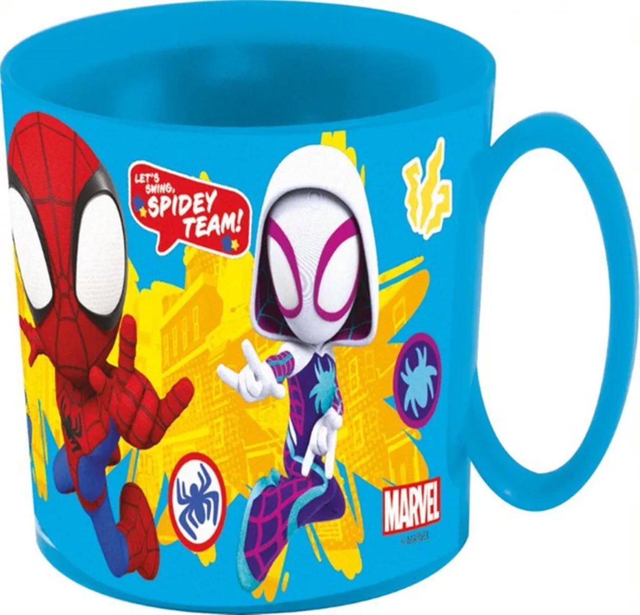 Spiderman Trinkflasche Spidey mikrowellengeeigneter Plastikbecher 350 ml