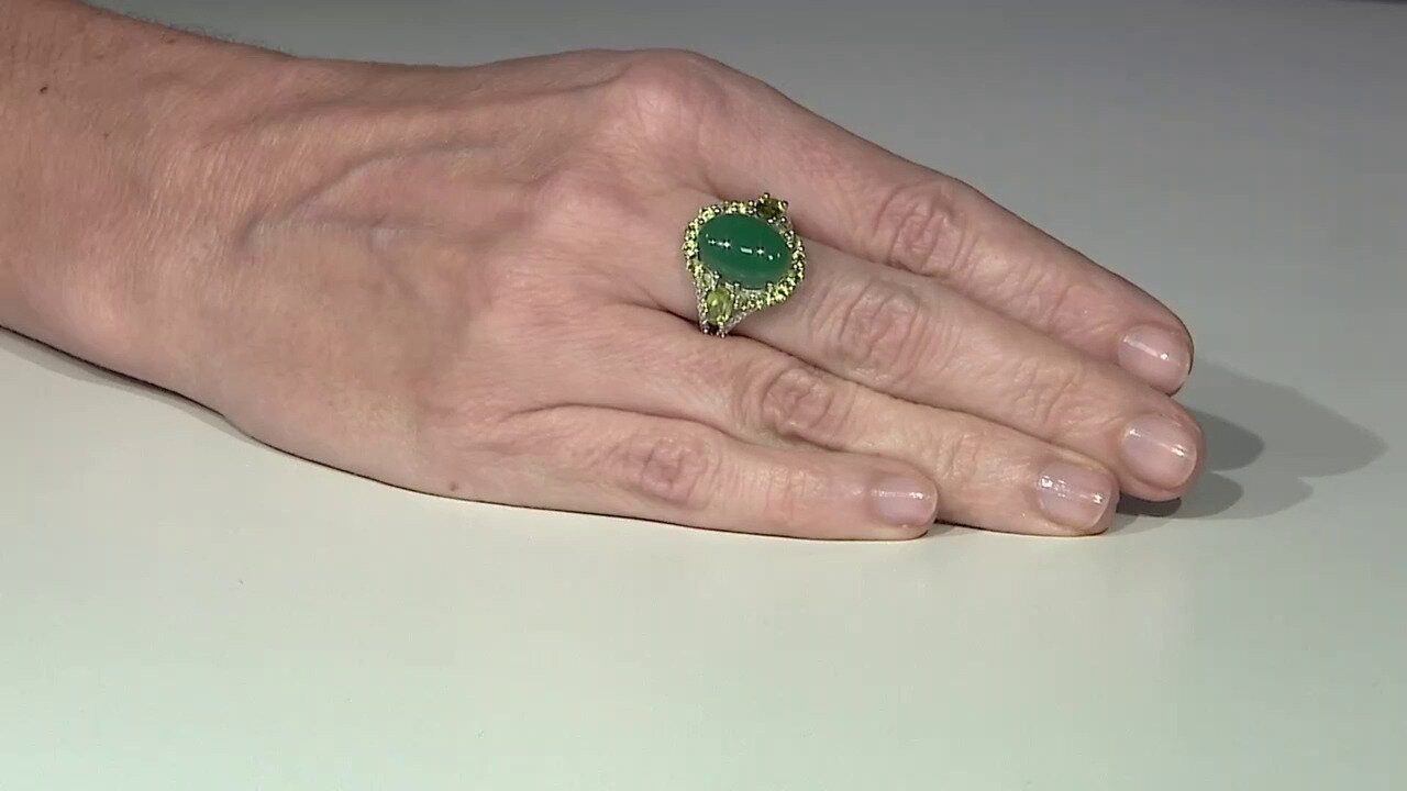 Cavill Silberring Indischer grüner Onyx & günstig online kaufen