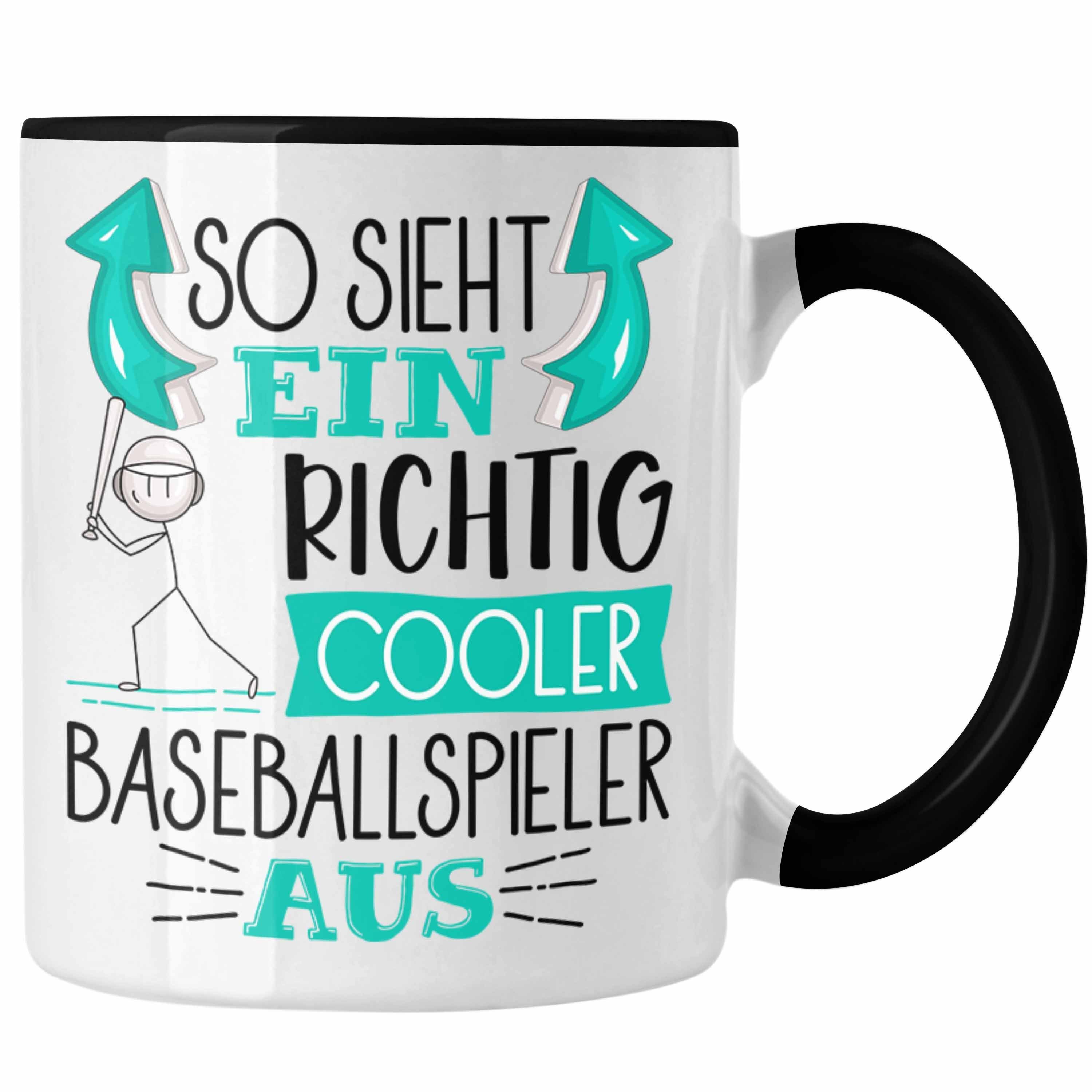 Trendation Tasse Tasse Baseballspieler Cooler Lustig Aus Schwarz Richtig Geschenk Sieht So Ein