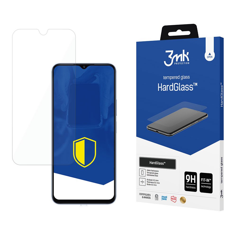 3MK Displayschutzglas Panzerglas Bildschirmschutz für Honor 70 Lite, Spar-Set, 1 Stück, 9H-Härte, 2.5D-Kanten, oleophobe Beschichtung
