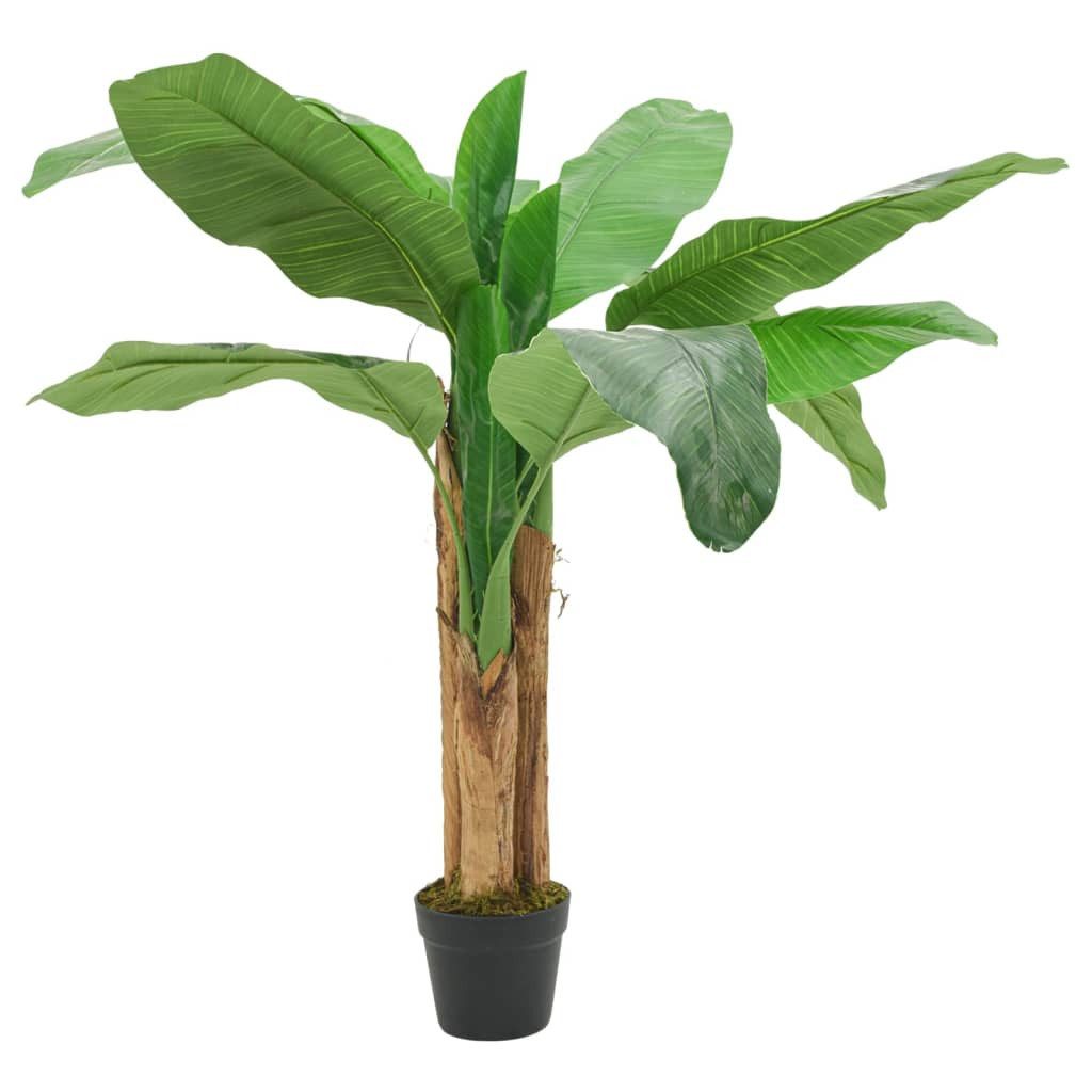 Kunstpflanze Künstlicher Bananenbaum 120 cm in Grün, furnicato, Höhe 120 cm