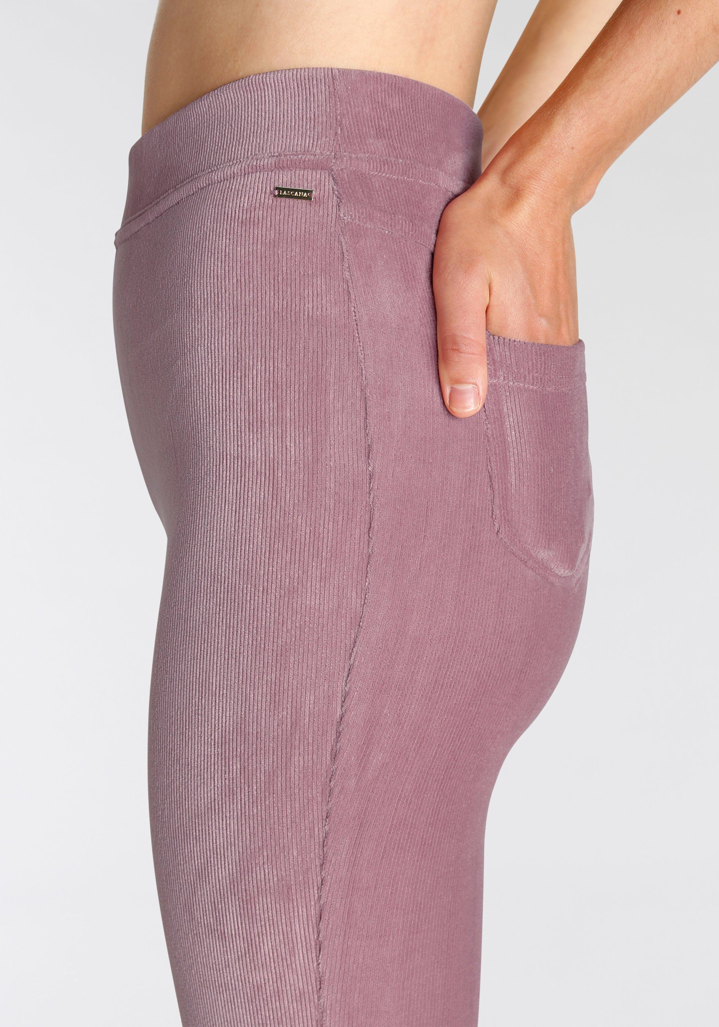 Loungewear weichem Cord-Optik, aus in Jazzpants LASCANA rosa Material