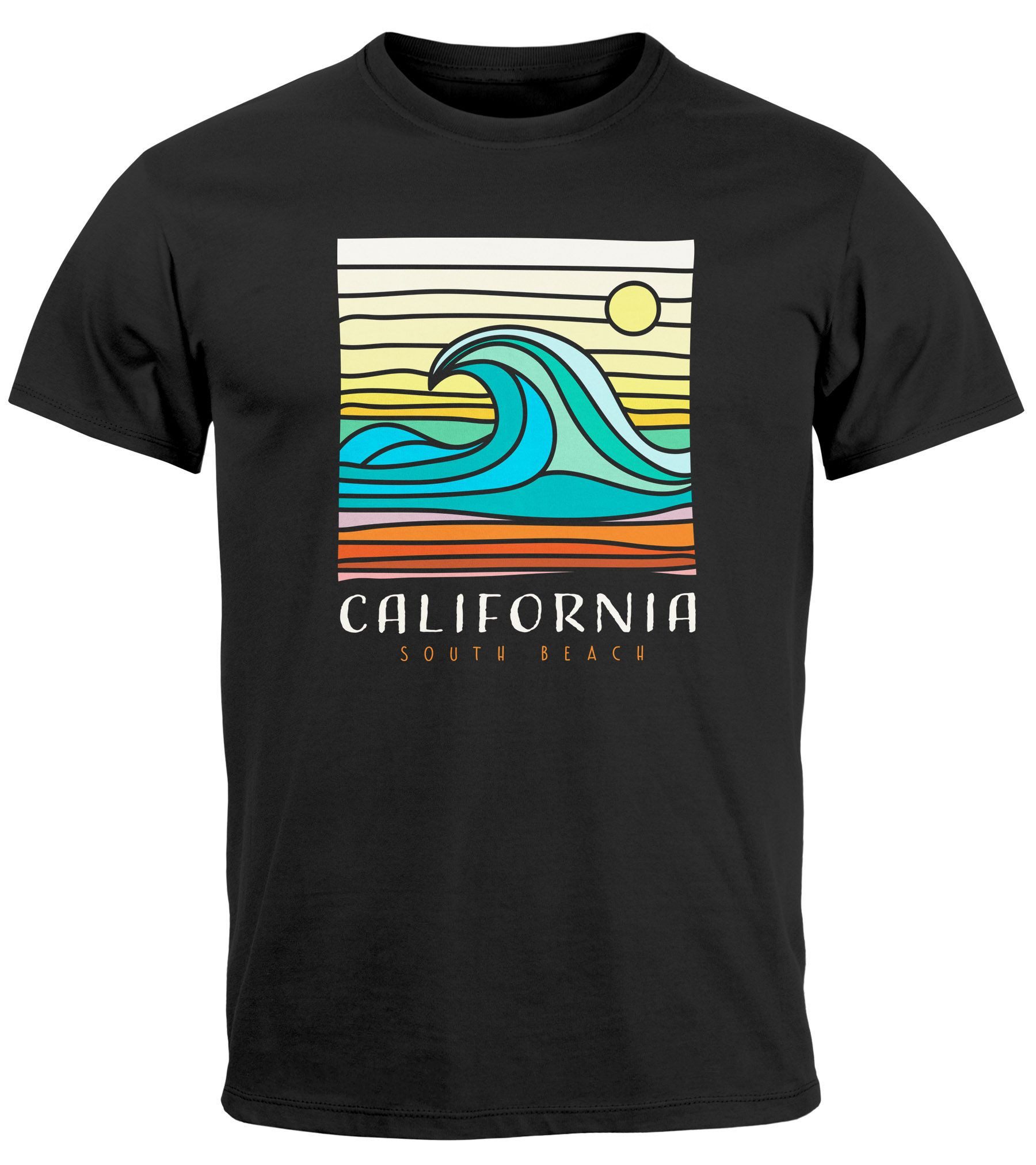Neverless Print-Shirt Herren T-Shirt California South günstig online kaufen
