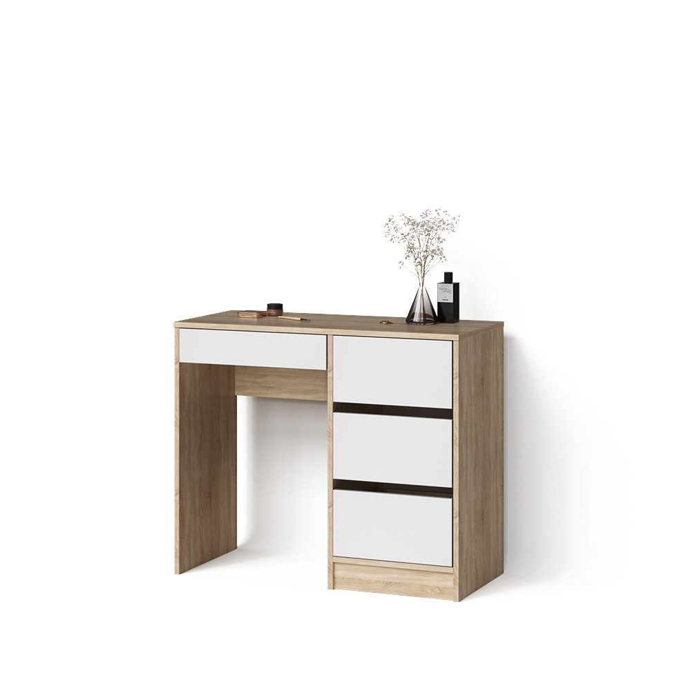 Livinity® Schminktisch Imola, Sonoma/Weiß, mit 4 Schubladen (1-St)