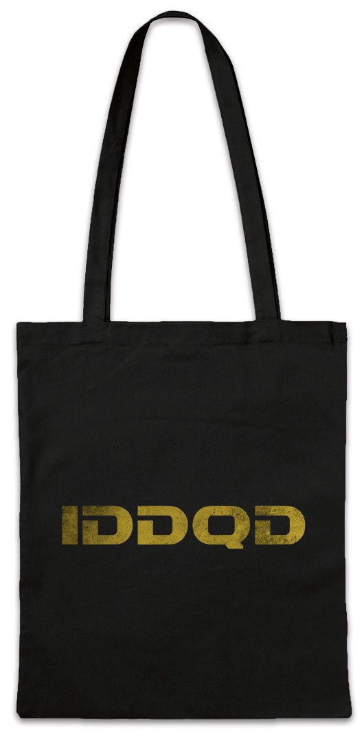 Beuteltasche IDDQD Stofftasche Fun Nerd Geek Sysadmin Coder Analyst IT Cheat Gamer