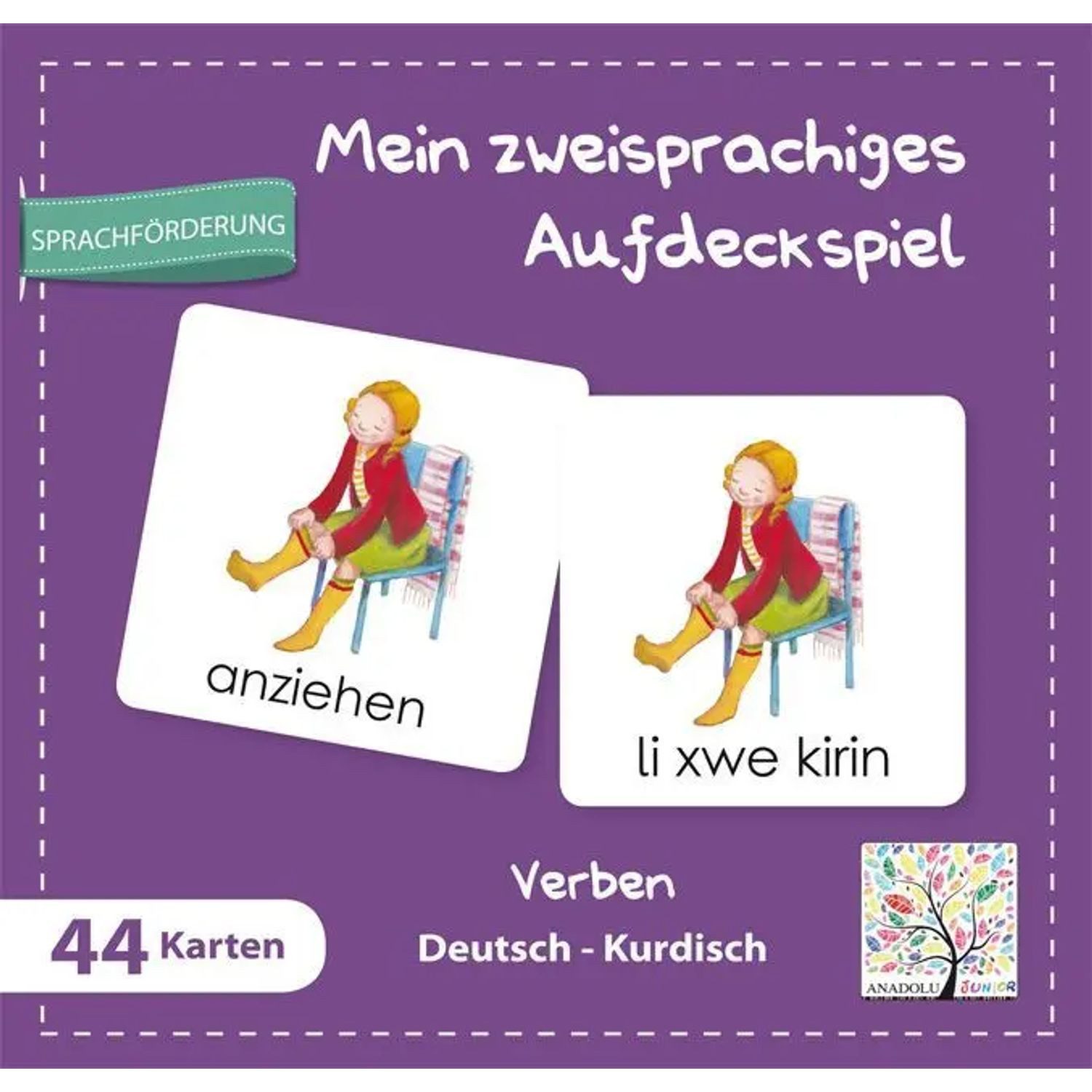 Schulbuchverlag Anadolu Spiel Mein zweisprachiges Aufdeckspiel, Verben Deutsch-Kurdisch...