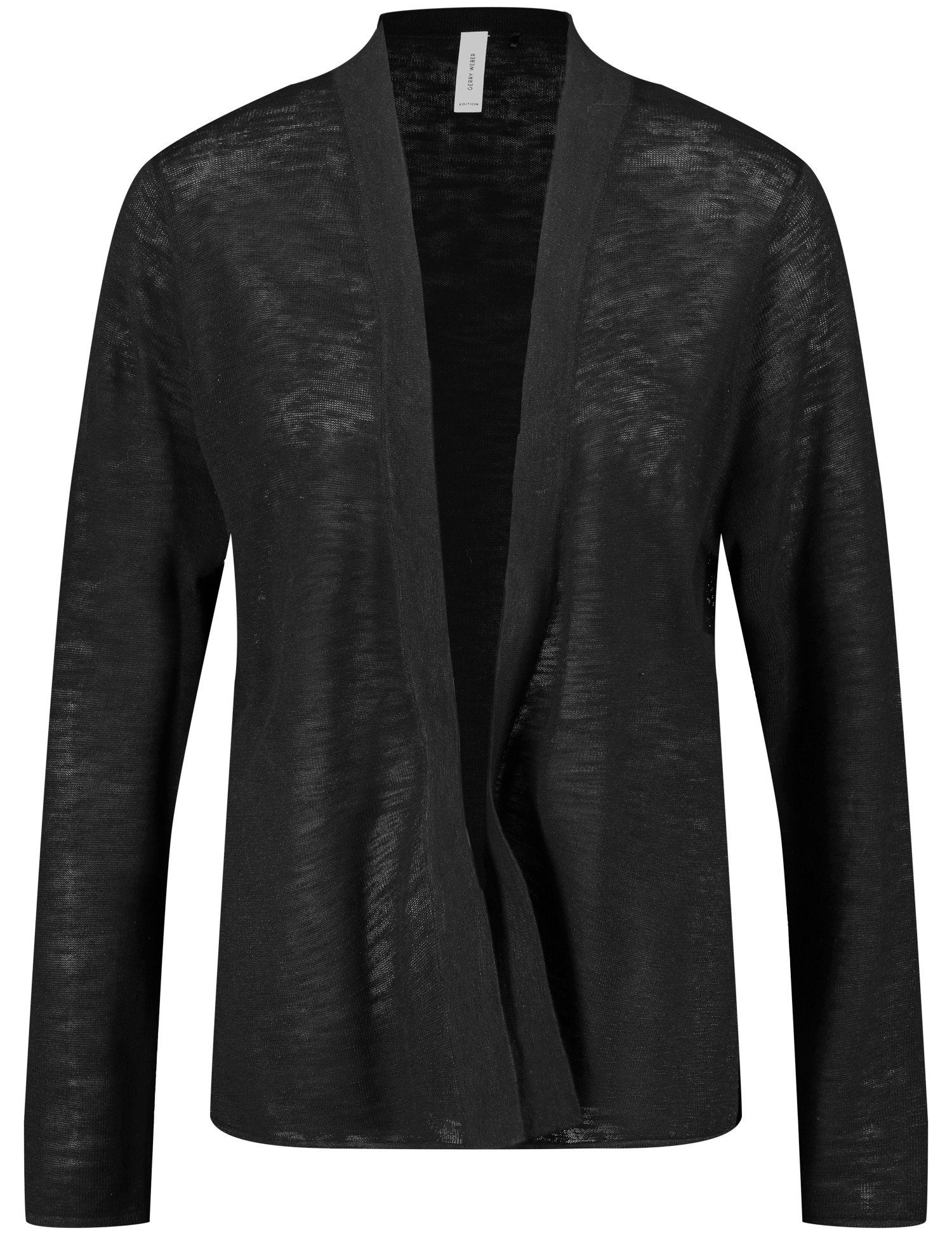 GERRY WEBER Cardigan Offene Seitenschlitzen mit Schwarz Strickjacke