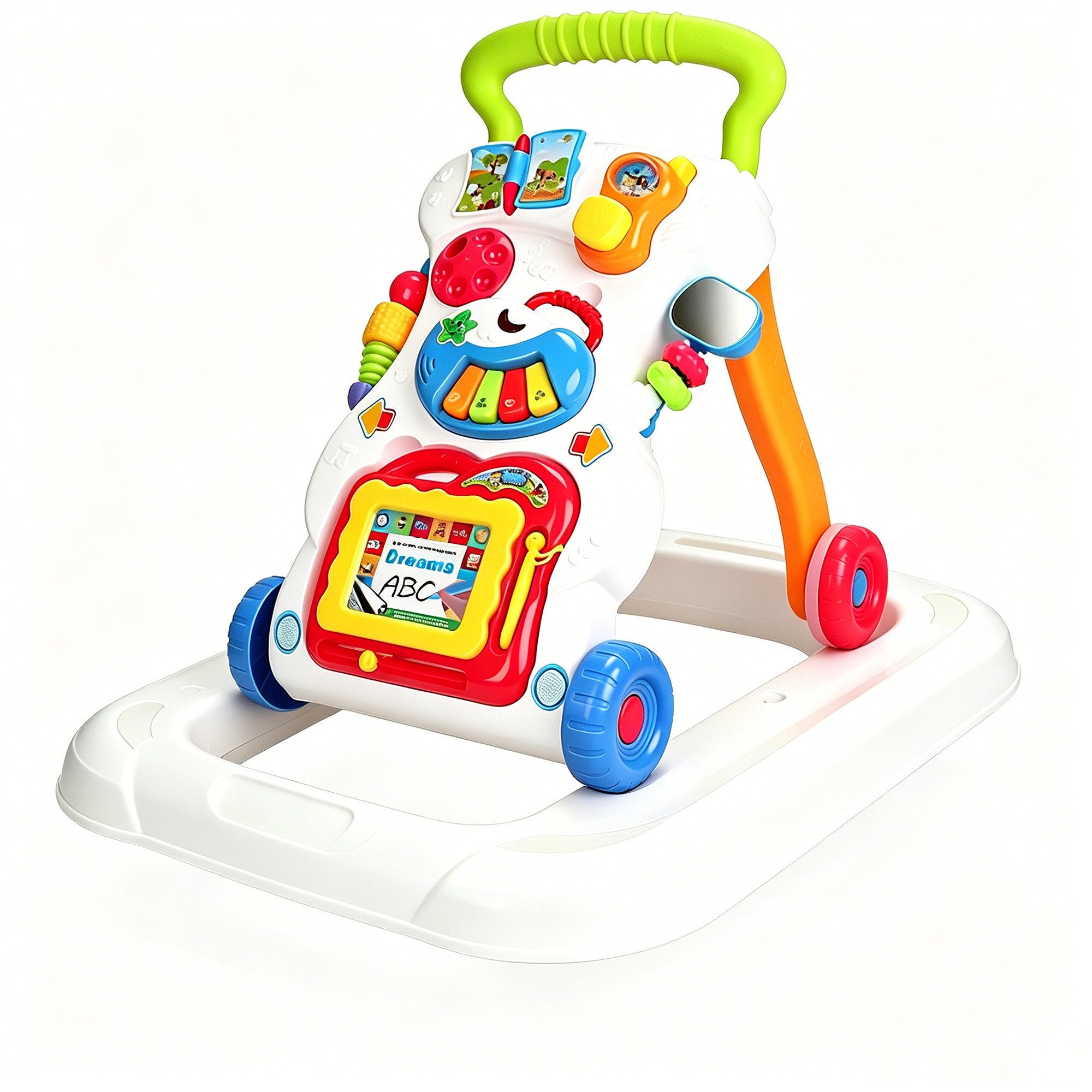 ibettertec Babywalker Lauflernwagen, Baby Walker Gehhilfe, Baby Laufwagen, Musik & Licht, (Kein Set, 1-tlg., Einzelprodukt, kein Set), Lauflernwagen mit Musik, Licht & einstellbarer Geschwindigkeit