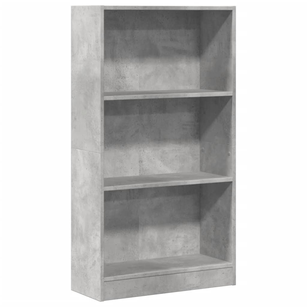 vidaXL Bücherregal Bücherregal Betongrau 60x24x109 cm Holzwerkstoff, 1-tlg.