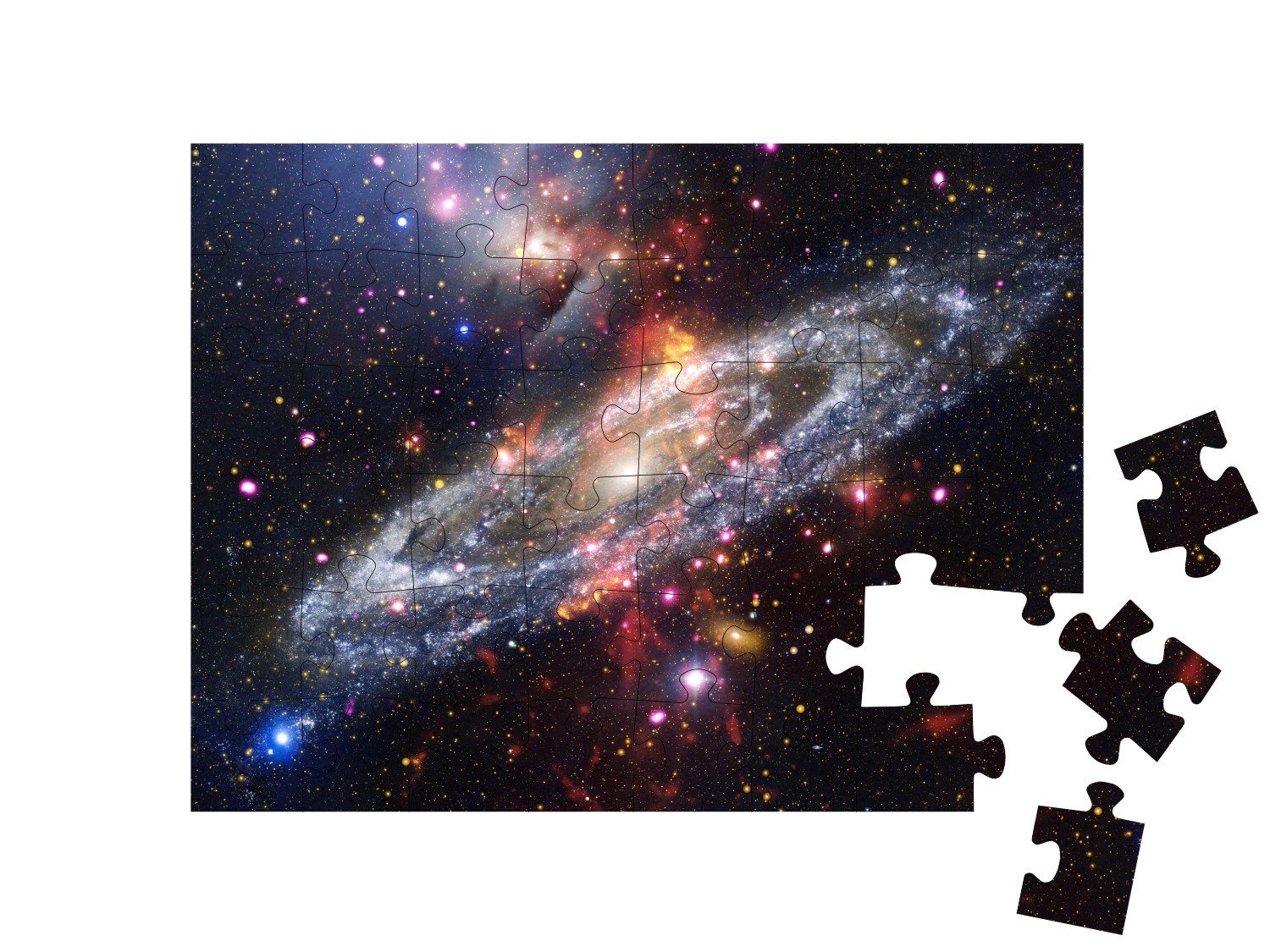 Puzzle Nebel Puzzleteile, puzzleYOU-Kollektionen tiefen 48 im Weltraum, puzzleYOU Weltraum, Sterne und Universum