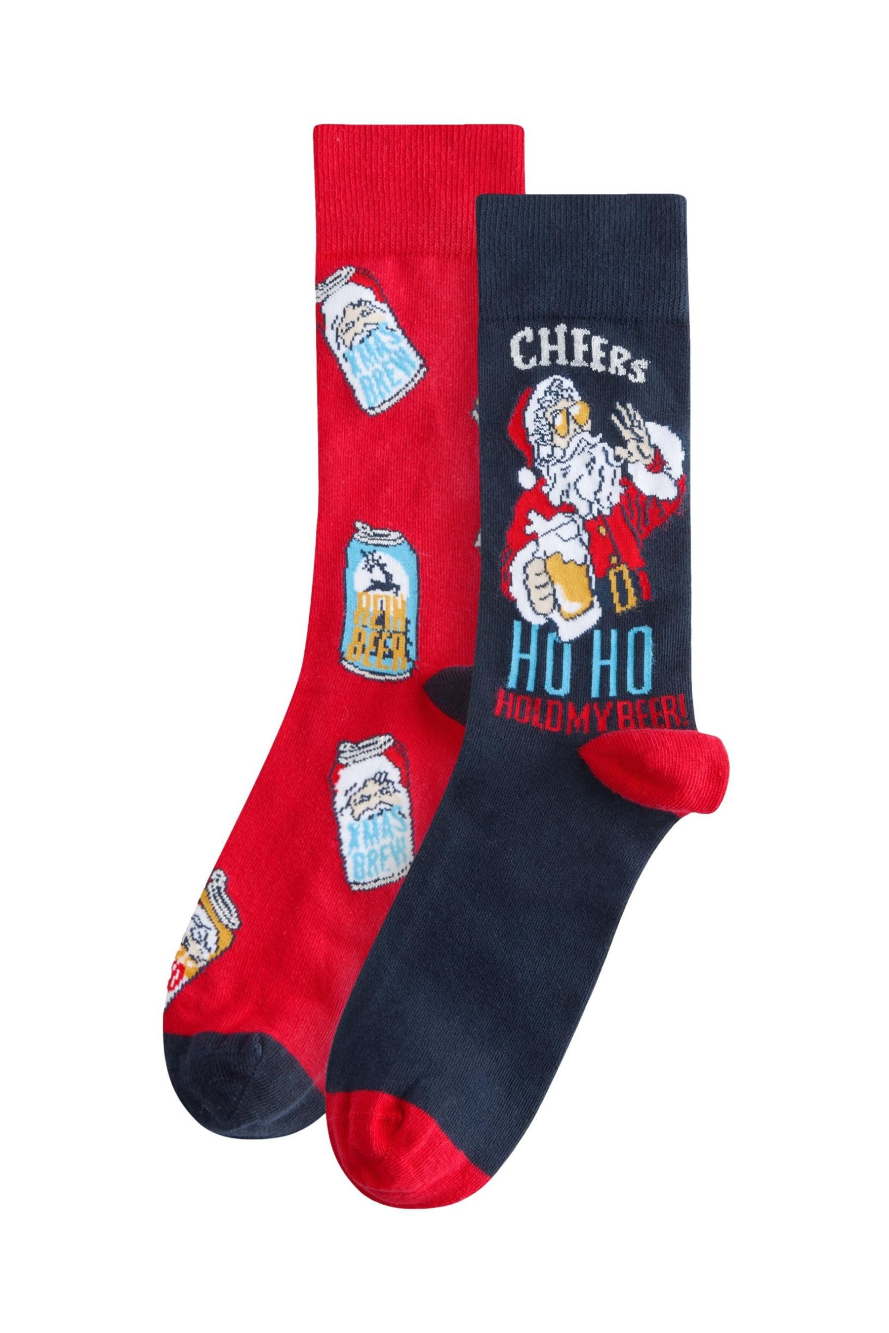 Basicsocken Socken mit Weihnachtsmuster, 2er-Pack