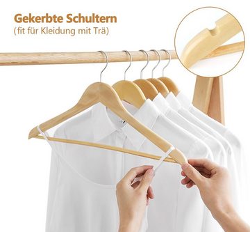 Homewit Kleiderbügel Drehbare Kleiderbügel, Holzbügel mit Natürliche Glatte Oberfläche, (Set, 8-tlg), Für Kleidung, Hosen, Röcke, Schals usw.