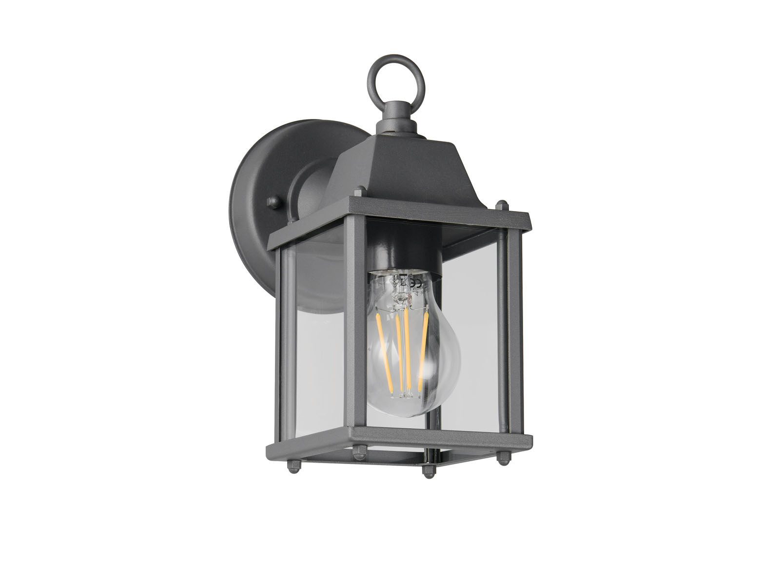 TRIO Leuchten LED Außen-Wandleuchte, LED wechselbar, Warmweiß, Außenlampe Wand-Laterne Landhausstil Außenwandlampe Anthrazit, H: 22cm