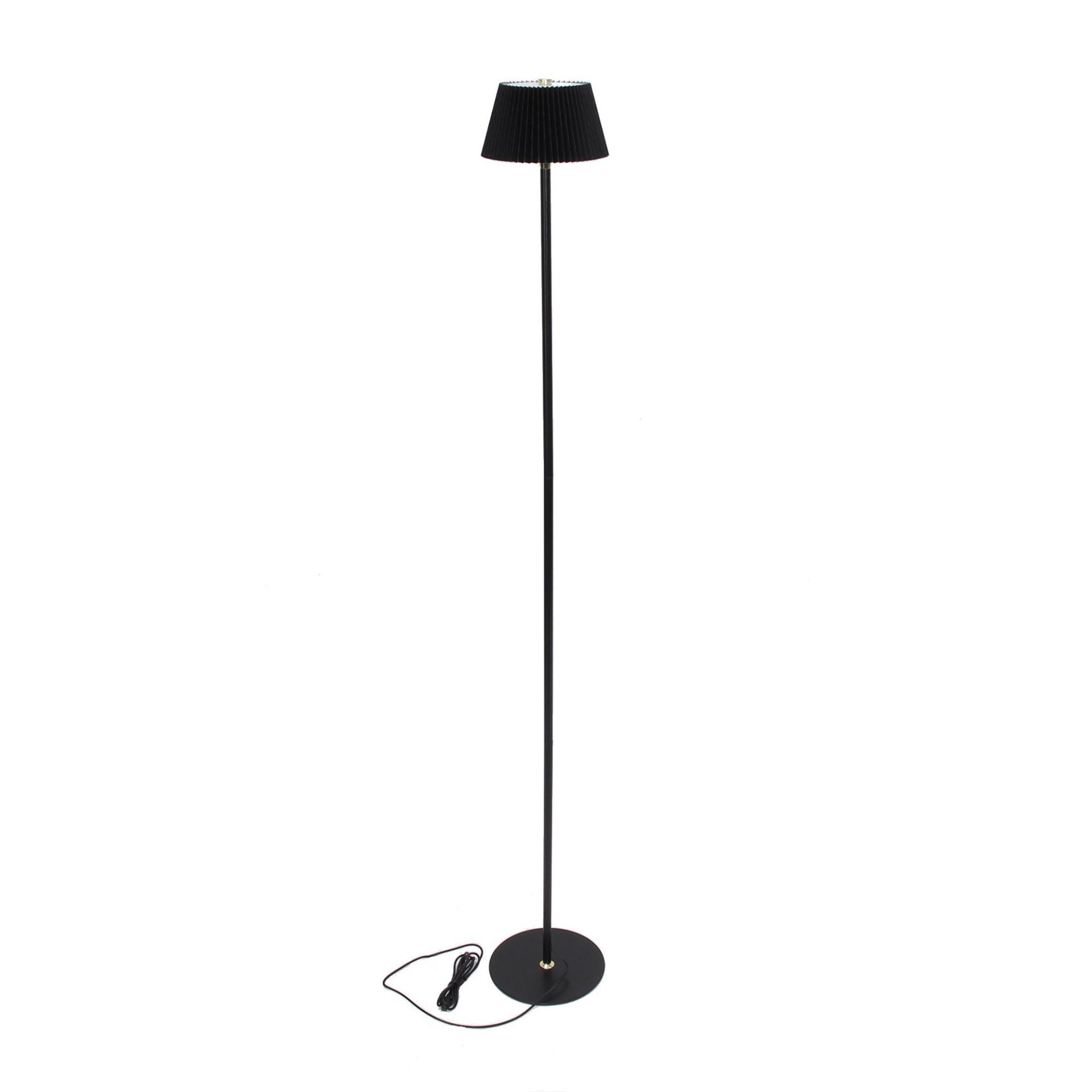 Frank Flechtwaren LED Stehlampe "Elegance" Wohnzimmer Stehleuchte aus Metall schwarz dimmbar Leselampe, dimmbar, LED fest integriert, inkl. USB-C Kabel für Netzstecker