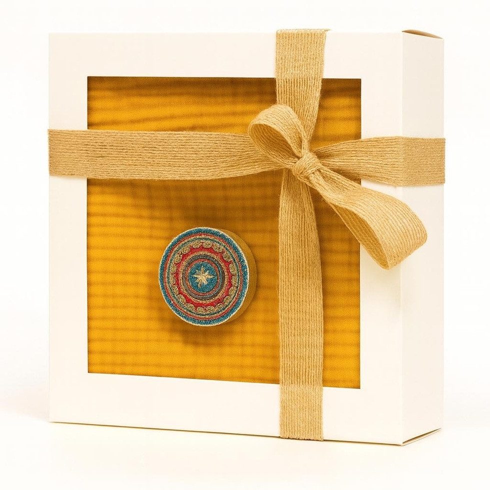 Plaid Set Musselin Plaid mit eingenähtem Saum und einer Kerze, Sandiik, Made in Stuttgart