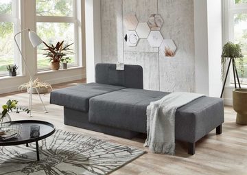 Sun Garden Sofa REIMS, Anthrazit, Stoffbezug, Gästebettfunktion, Bettkasten, B 153 x H 90 x T 80 cm