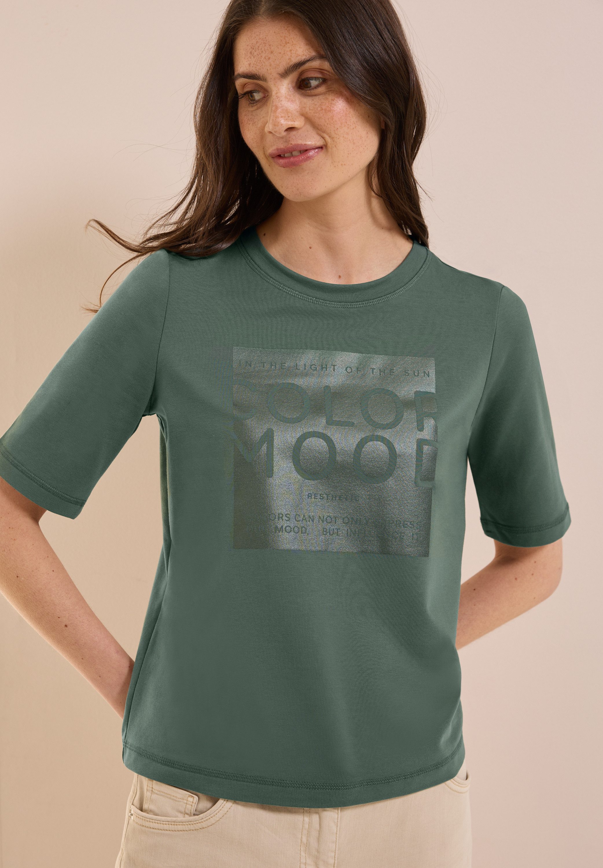 CECIL T-Shirt mit Folienprint günstig online kaufen