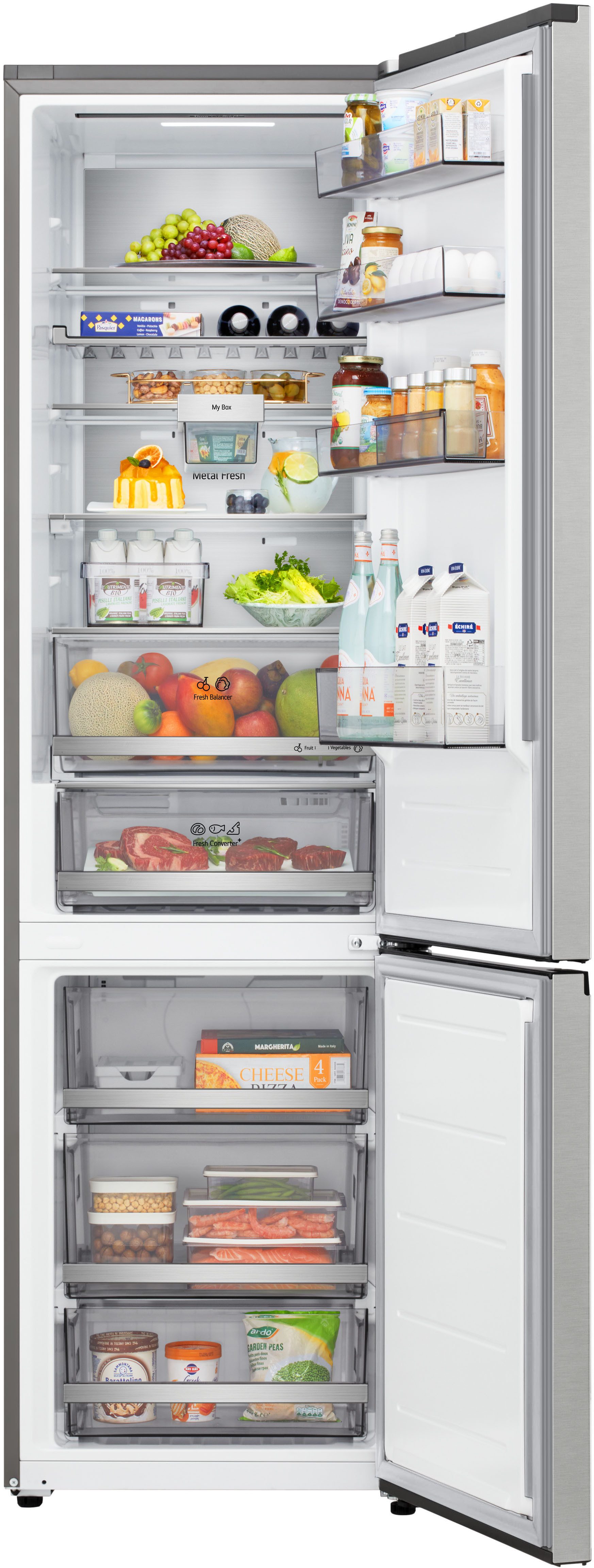 LG Kühl-/Gefrierkombination Serie 7 GBBS726BPY, 203 cm hoch, 59,7 cm breit, Vollintegrierbarer Kühlschrank dank frontaler Luftzufuhr und Abluft