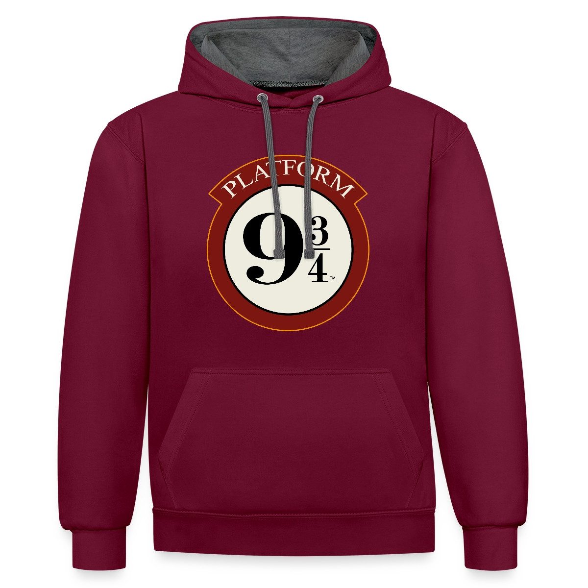 Spreadshirt Hoodie Harry Potter Platform 9 3/4 Unisex Kontrast Hoodie (1-tl günstig online kaufen