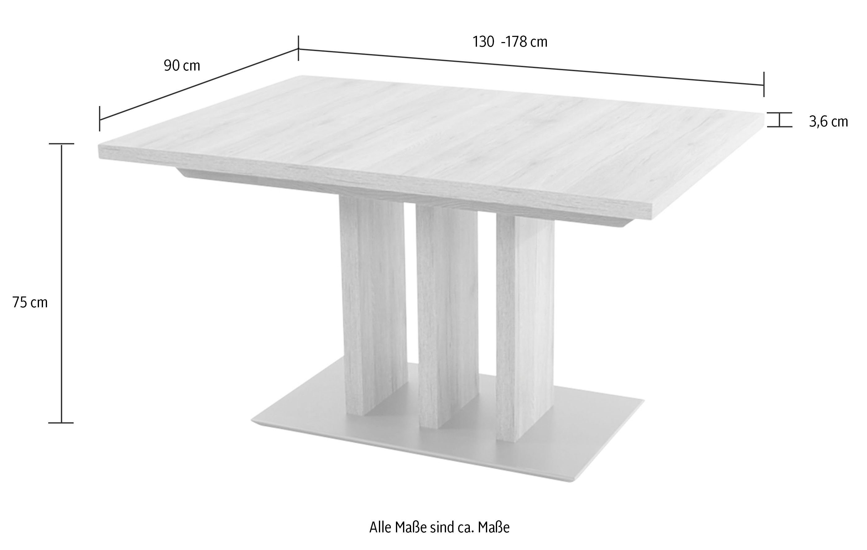 Essgruppe, 2 Funktionstisch rechts, K+W & Freischwinger, 1 Wohnen Komfort Schenkel oder langer (4-tlg), links