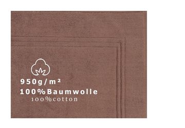 Badematte Badvorleger Luxus XXL Badematte Badteppich Qualität: 950g/m² Betz, beidseitig nutzbar, Baumwolle, Farbe nuss - braun