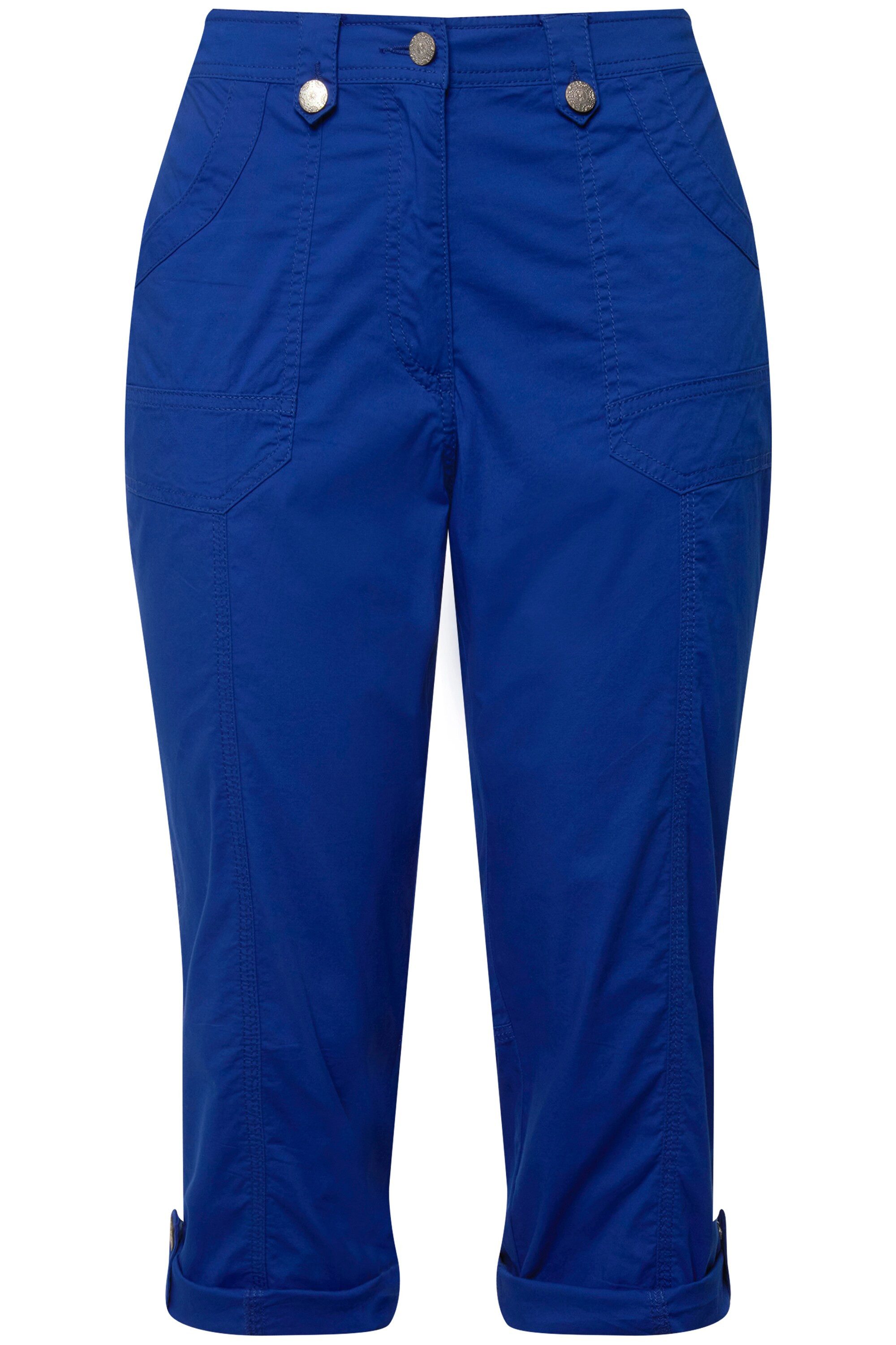Ulla Popken Funktionshose 7/8-Cargohose Krempelriegel Komfortbund günstig online kaufen