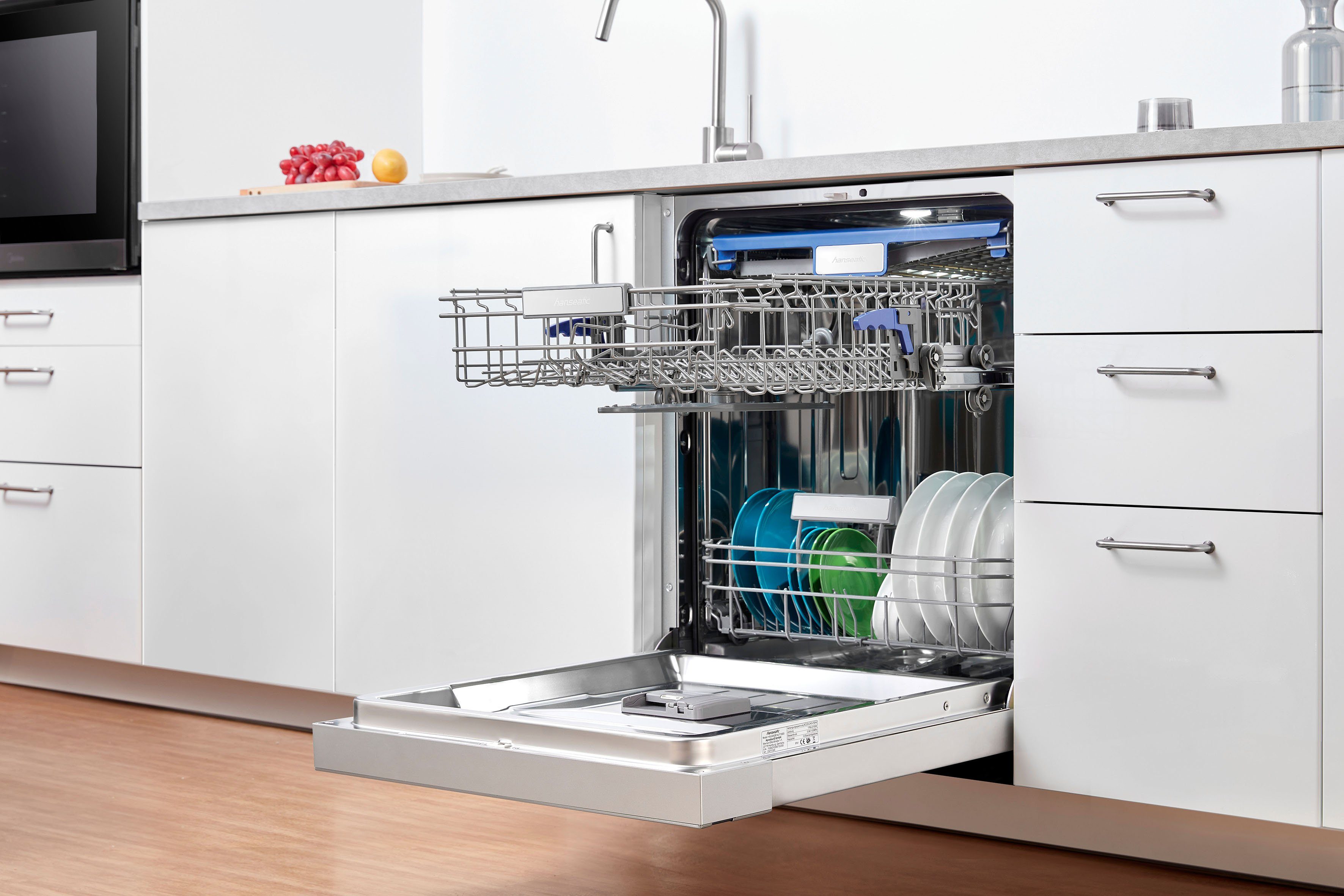 Hanseatic Standgeschirrspüler HG6085B14U7609WS, 14 Maßgedecke, Standgerät, für 14 Maßgedecke, mit 9 Programmen
