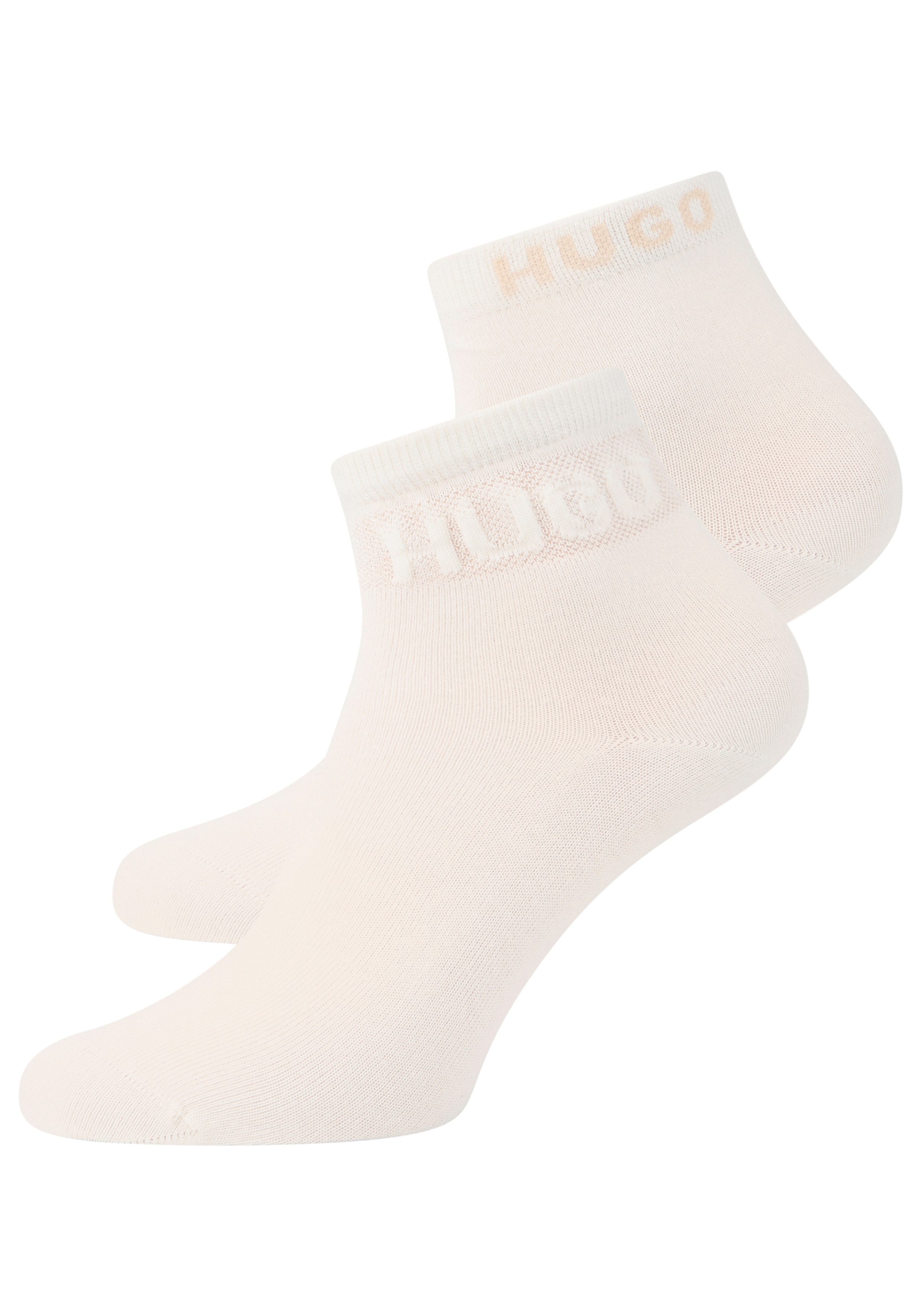 HUGO Kurzsocken MESH LOGO (2-Paar) Einsätze aus halbtransparenten Netzgeweb günstig online kaufen