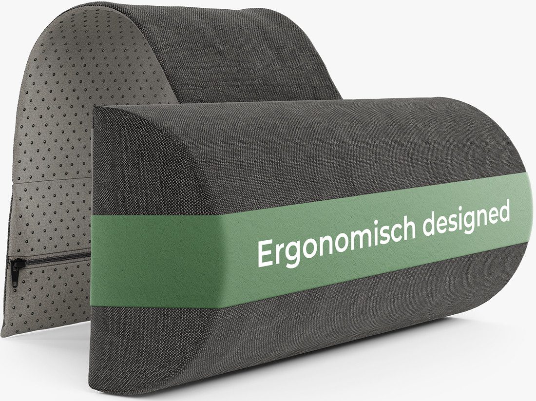 Well B4 Nackenrolle für Sessel mit Gegengewicht, Nackenkissen Sofa Couch hängend, Nackenstütze für Kopfteil Bett, Kopfkissen für Liegestuhl, 100%
