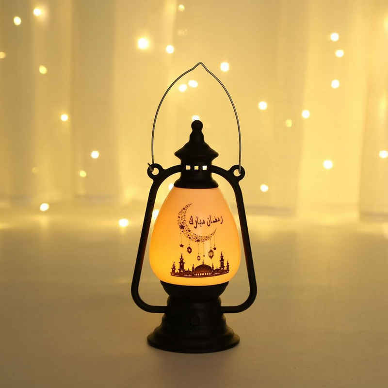 Rutaqian LED-Leuchte Ramadan Dekoration Laterne Eid Mubarak Deko (Elektronische Kerze Ramadan Deko LampeVintage Laterne Deko, Kunsthandwerk, Laterne im arabischen Stil)