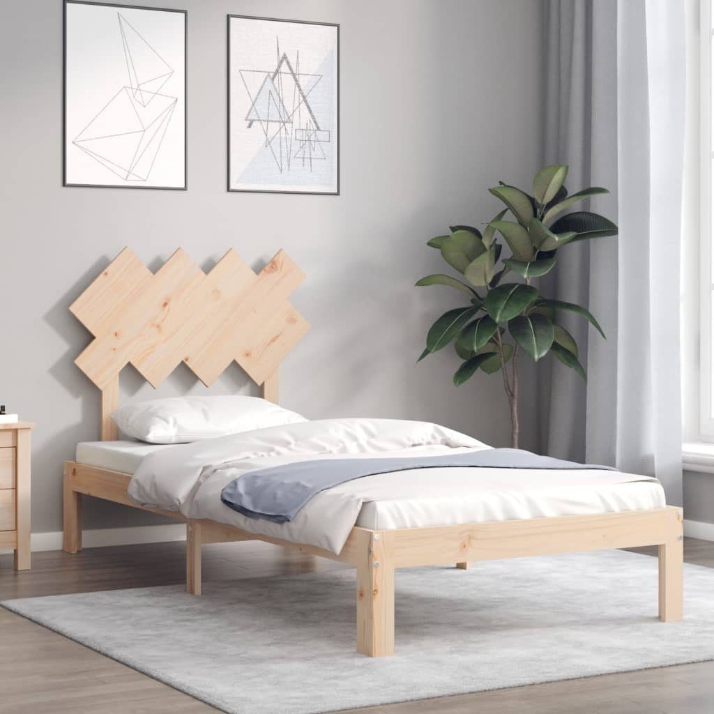 vidaXL Bett Massivholzbett mit Kopfteil günstig online kaufen