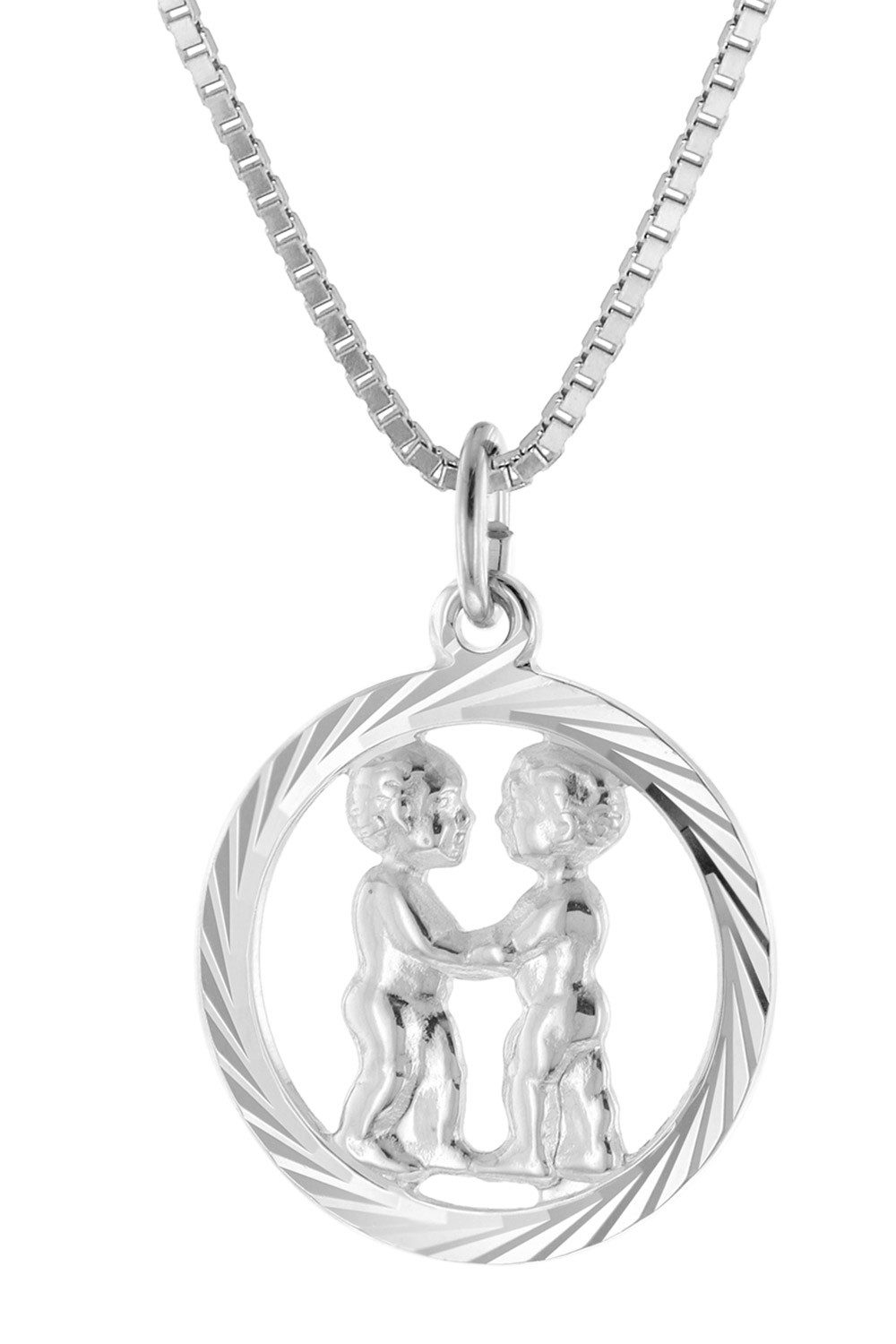 trendor Kette mit Anhänger Zwilling Silber 925