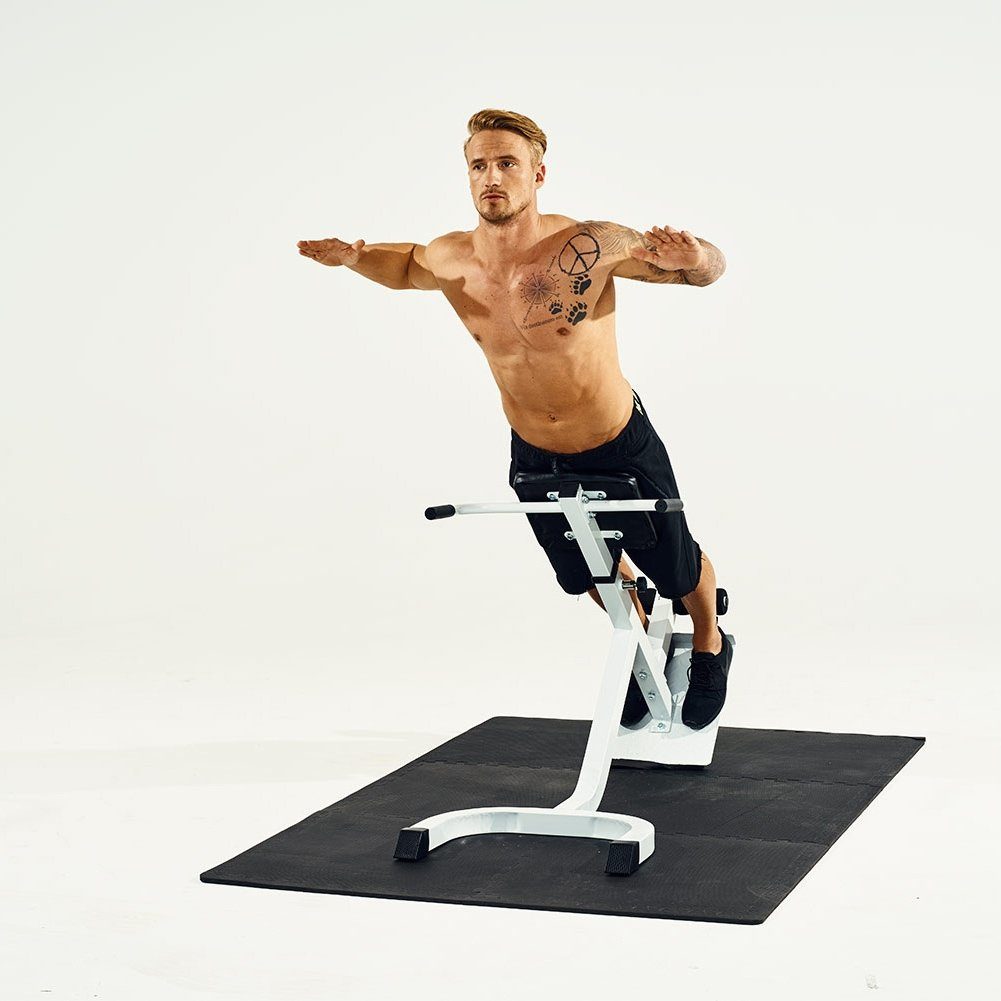 GORILLA SPORTS Rückentrainer höhenverstellbar, 120 Beinfixierung, kg, 5-fach bis mit gepolsterter (1-tlg)