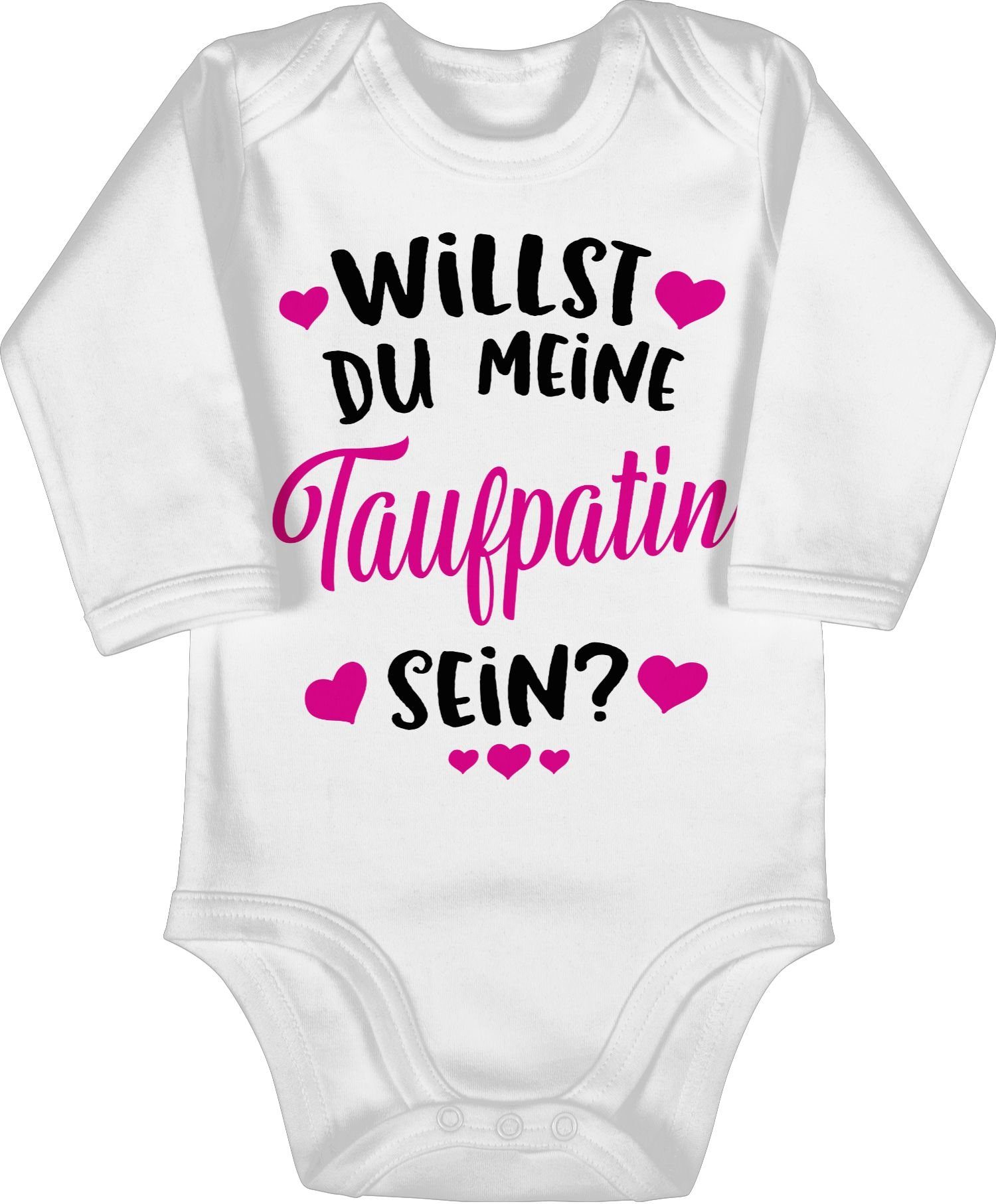 Shirtracer Shirtbody Willst du meine Taufpatin sein? - fuchsia Patentante