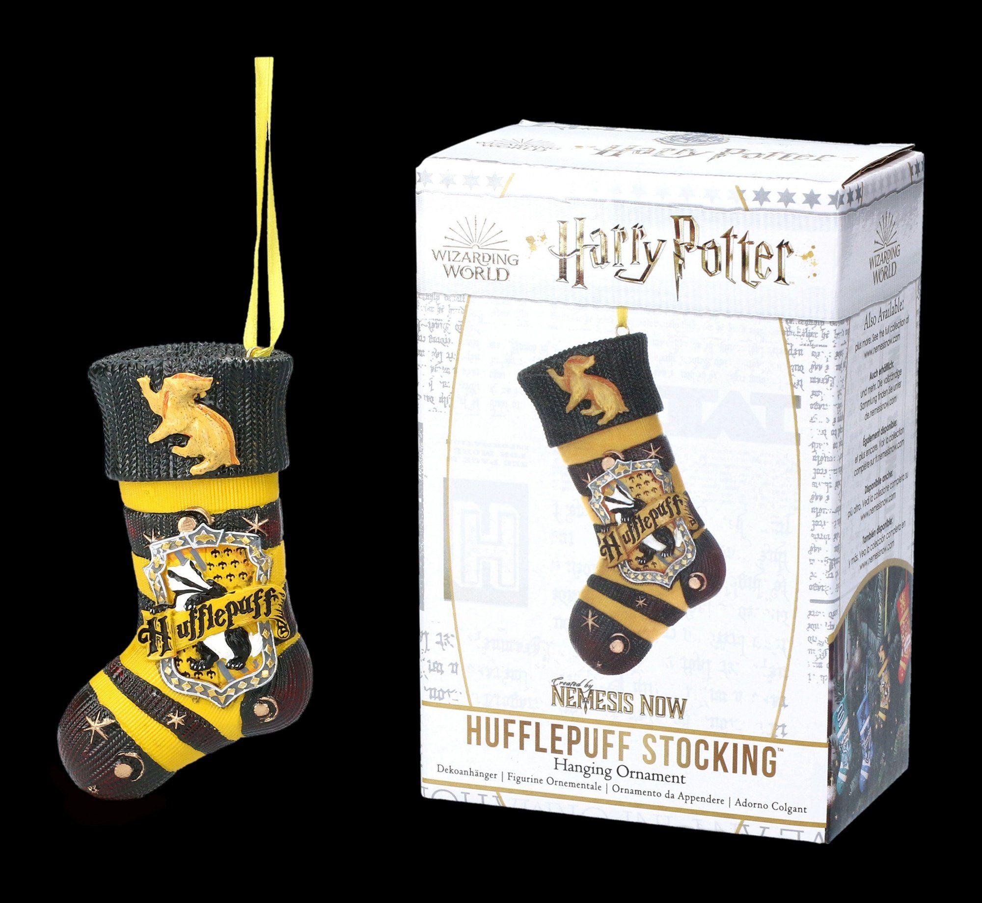 Hufflepuff Weihnachtsbaum Christbaumschmuck Socke (1-tlg) - Figuren Weihnachtsdeko GmbH Shop Potter - Christbaumschmuck Harry
