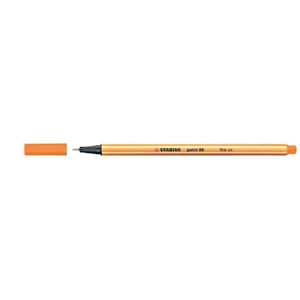 STABILO Fineliner Fineliner point 88 0,4mm orange 88/54 Faserschreiber, metallgefasste Spitze