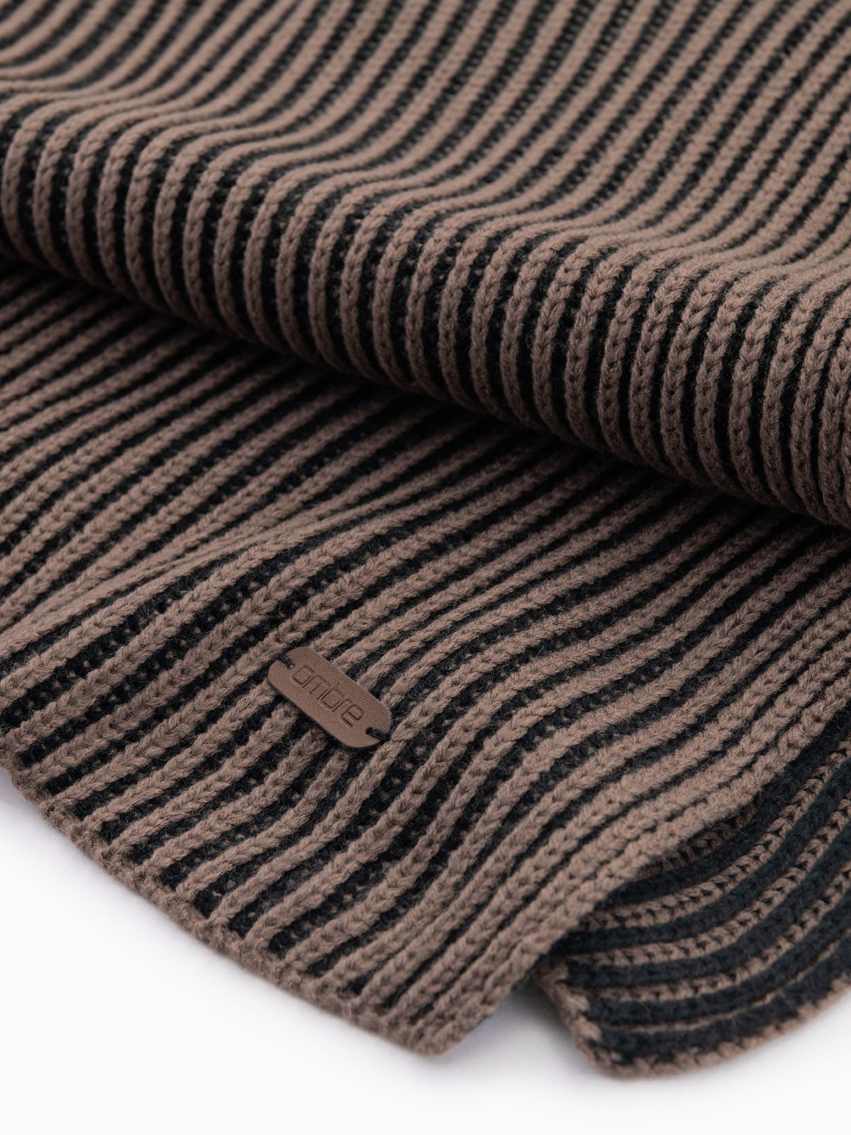 OMBRE Schal Gestrickter Herrenschal mit zweifarbigen Streifen günstig online kaufen