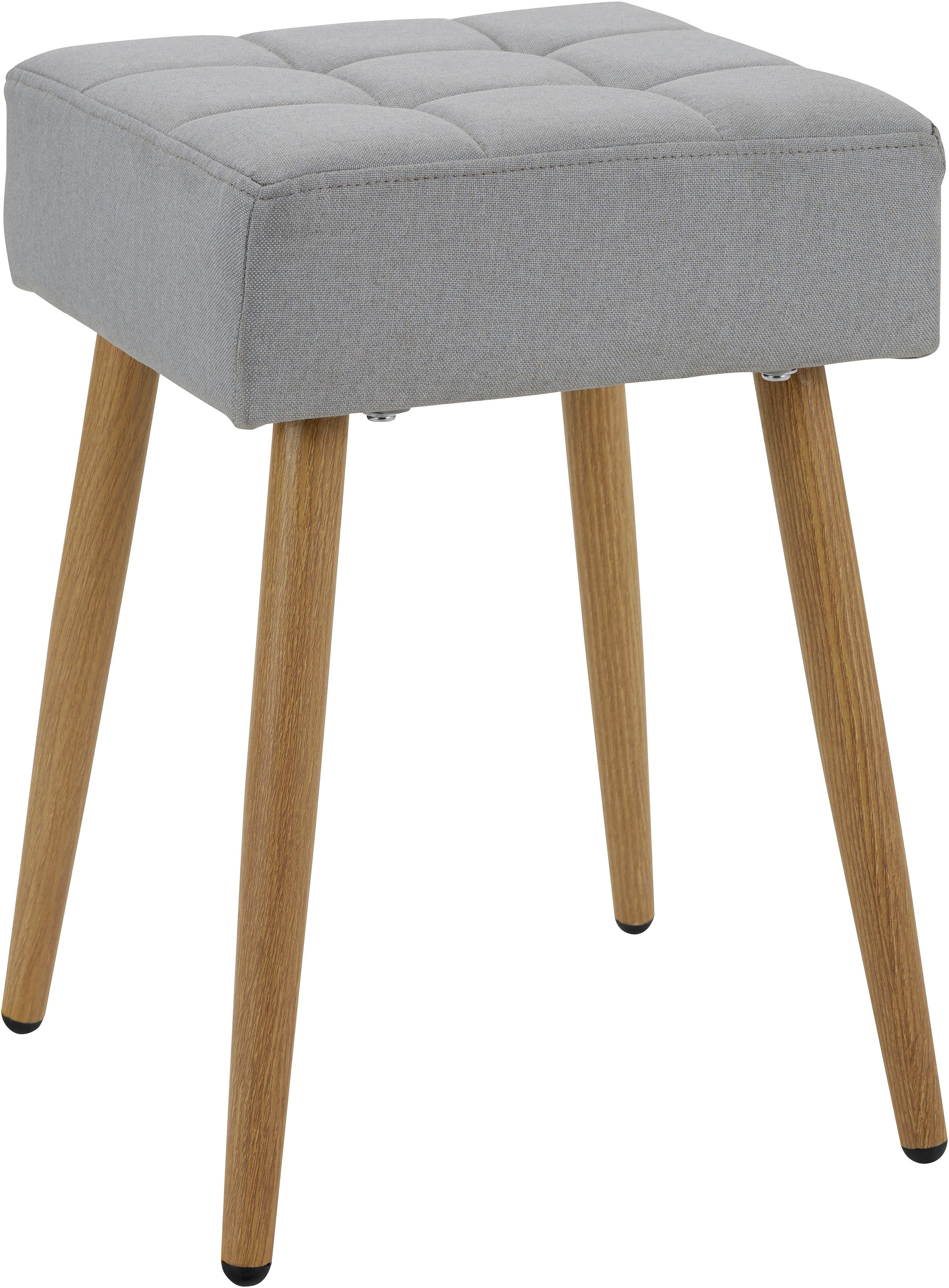 Sitzfläche Hocker quadratische Louise St), (1 in 32 cm Hellgrau INOSIGN