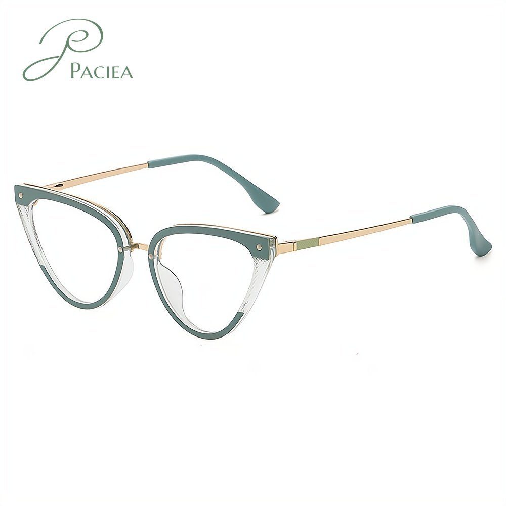 Blaue PACIEA Arbeitsbrille, lichtbeständige Computerbrille Brille grün