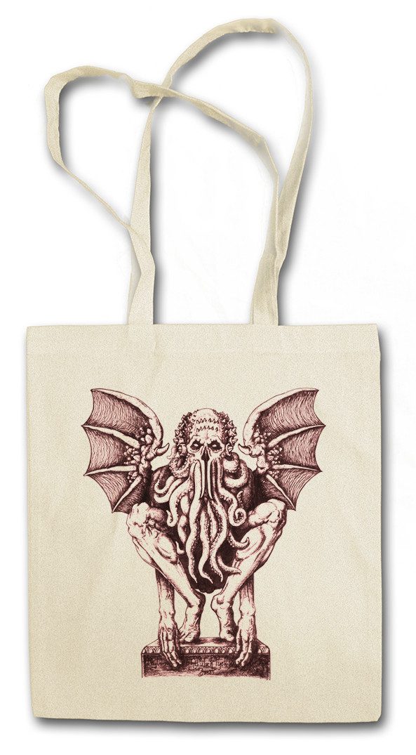 Beuteltasche Baphomet Cthulhu Stofftasche Cthulhu Call Horror Arkham H. P.