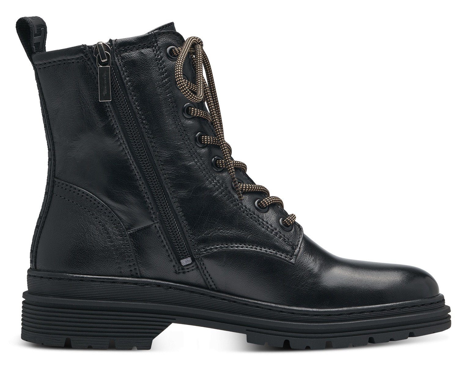 Tamaris Schnürboots, Blockabsatz, Schnürstiefelette in angesagter Used Optik